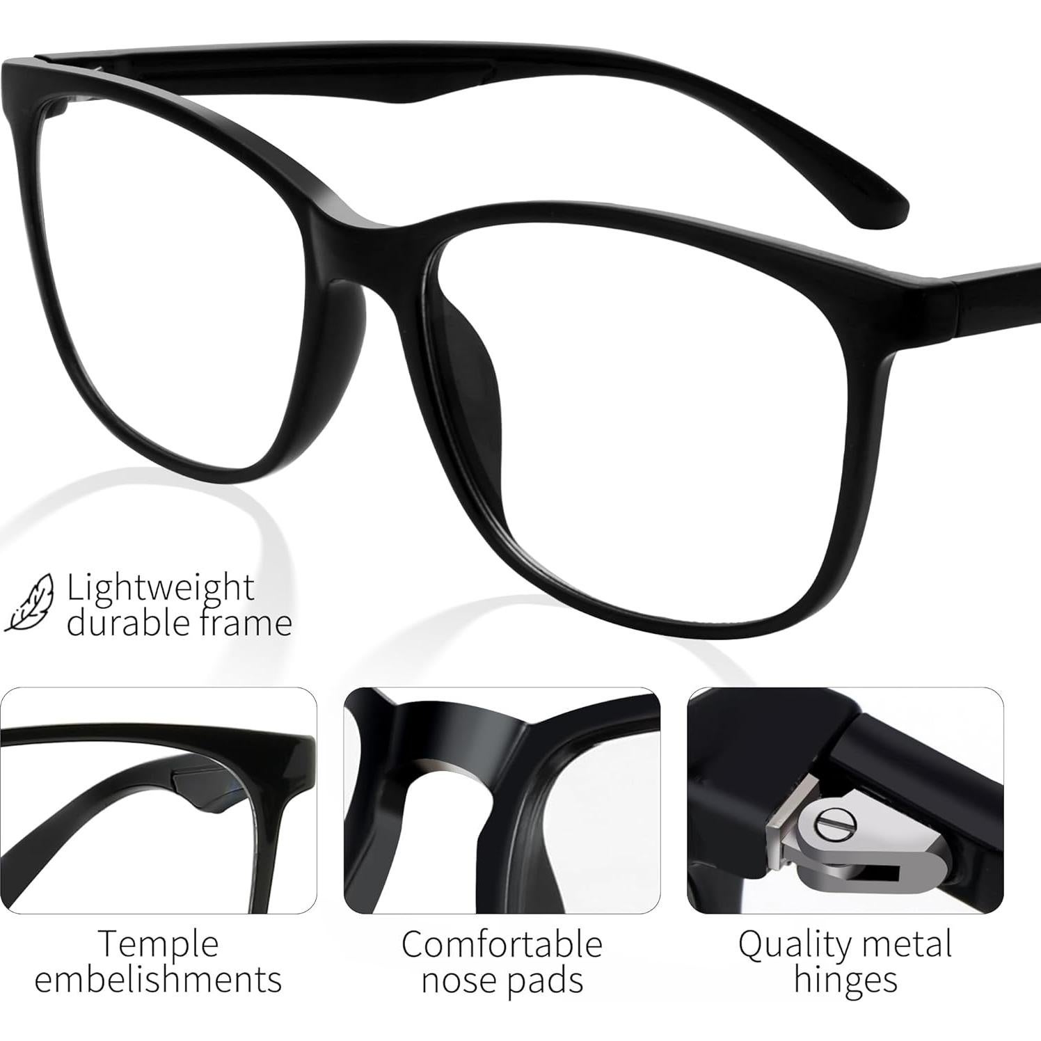 Gafas Anti Luz Azul BOSSWIN Cuadradas 99% Filtrado Claro