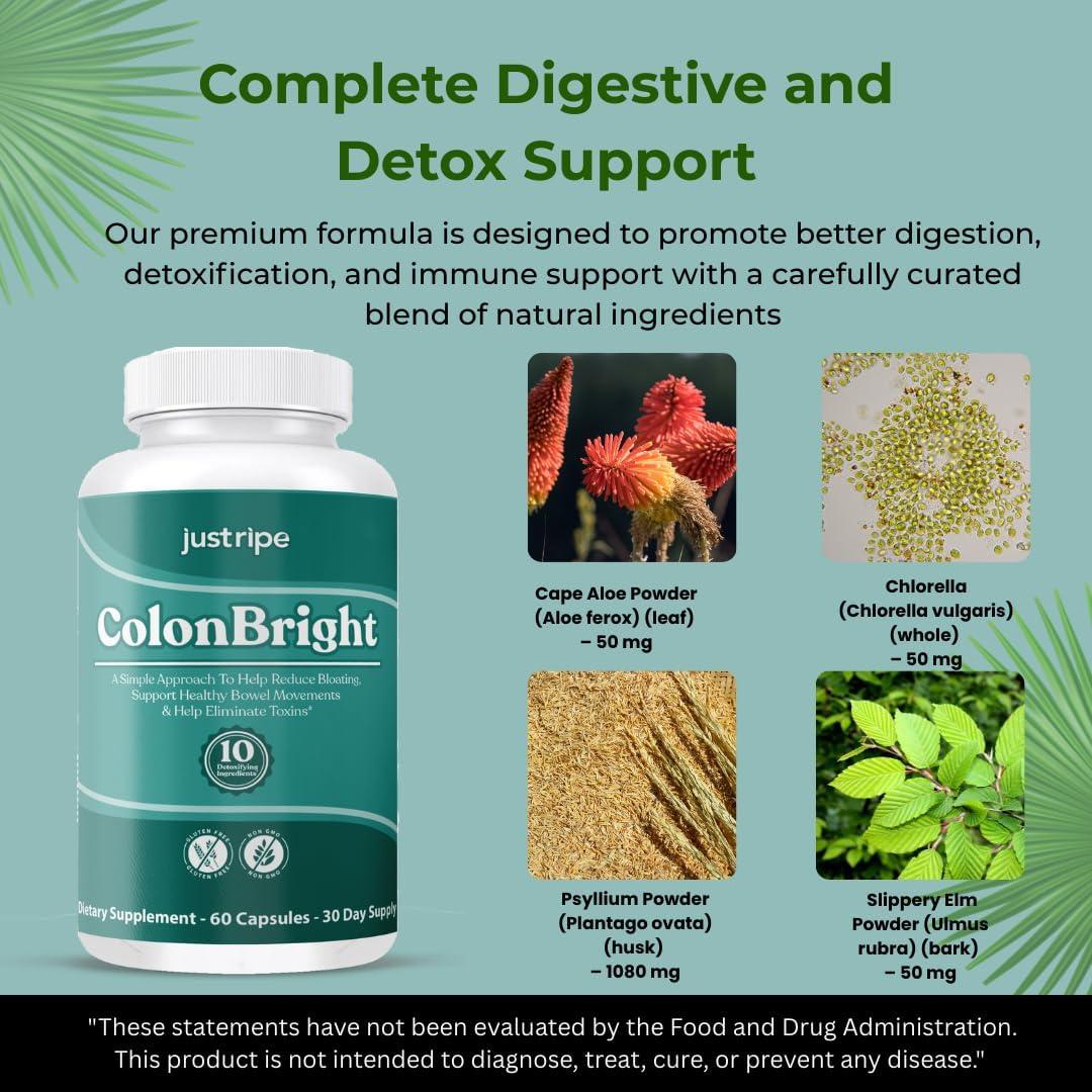 Polvo de Cáscara de Psyllium ColonBright - Suplemento Digestivo 30 Porciones