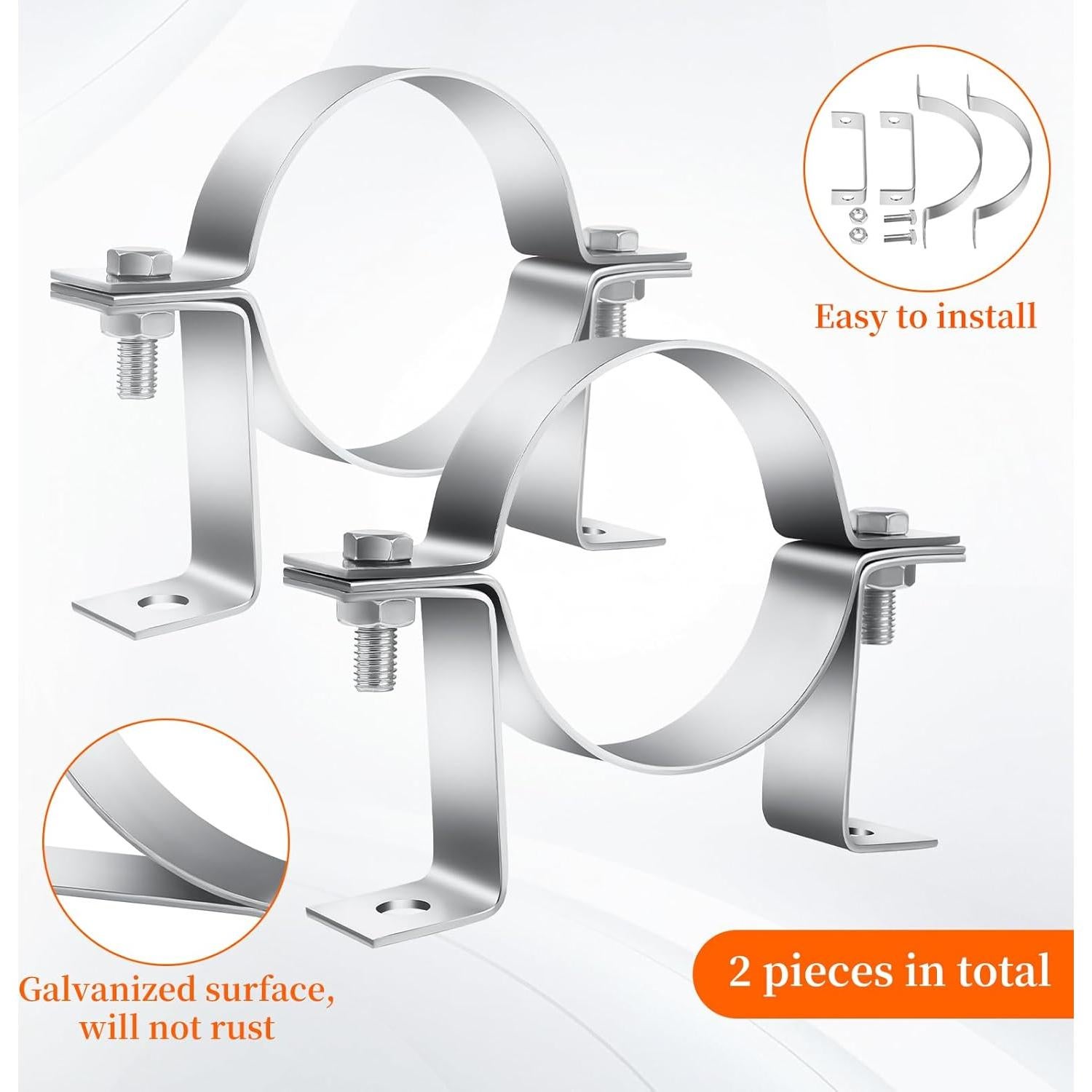 2 Piezas Correa de Tubo de Ventilación 4" Mineye Ajustable