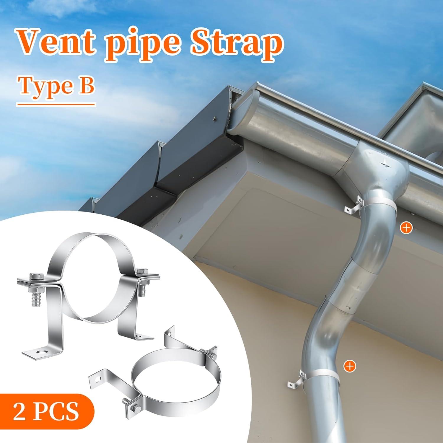 2 Piezas Correa de Tubo de Ventilación 4" Mineye Ajustable