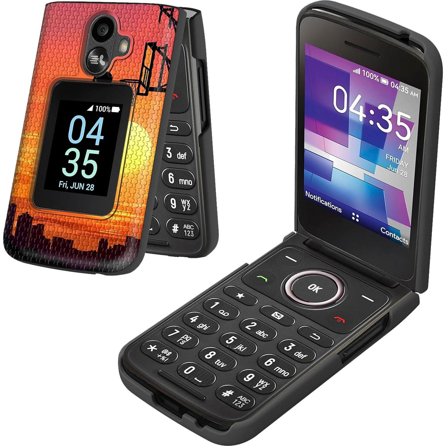 Funda Doble Capa Qindaiwen para TCL Flip 3 T435 2024 - Jugador de Baloncesto