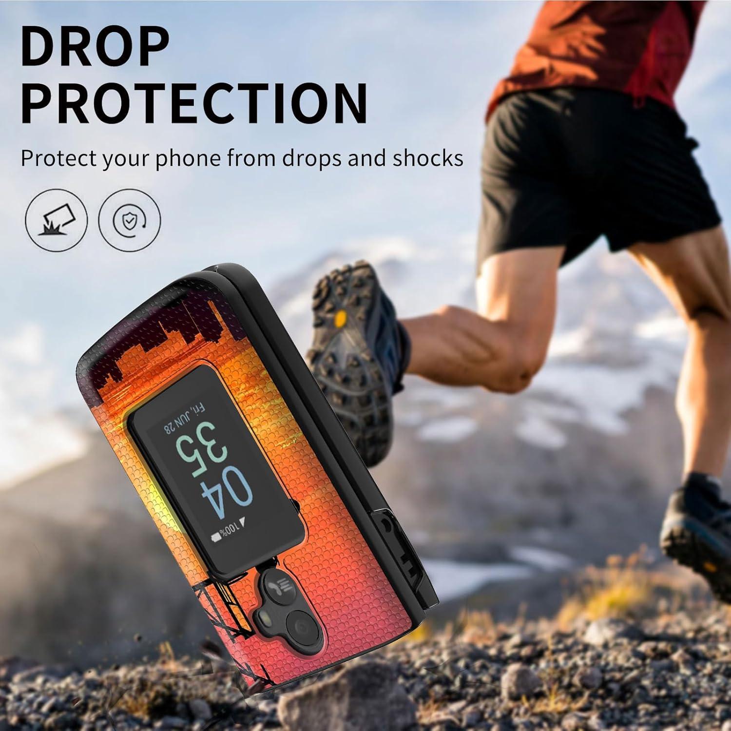 Funda Doble Capa Qindaiwen para TCL Flip 3 T435 2024 - Jugador de Baloncesto