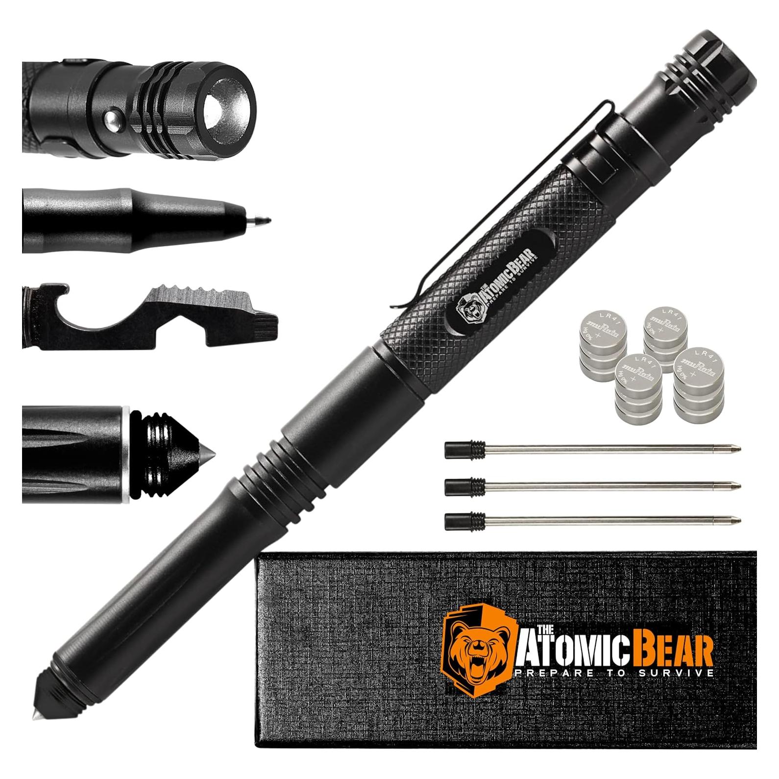 Bolígrafo Táctico The Atomic Bear MTP-6 con Linterna LED