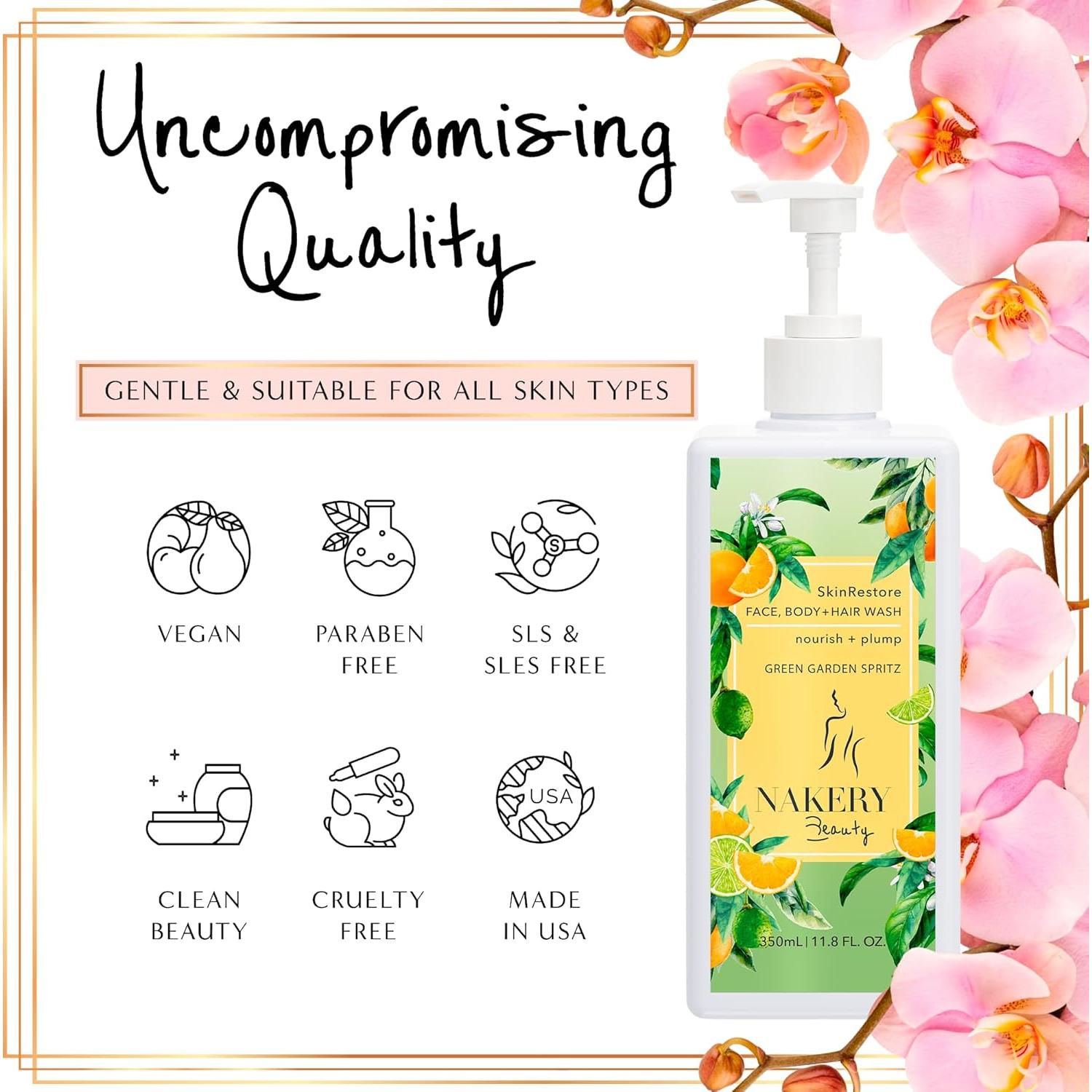 Gel de Ducha Hidratante Nakery Beauty 350ml - Piel Sensible