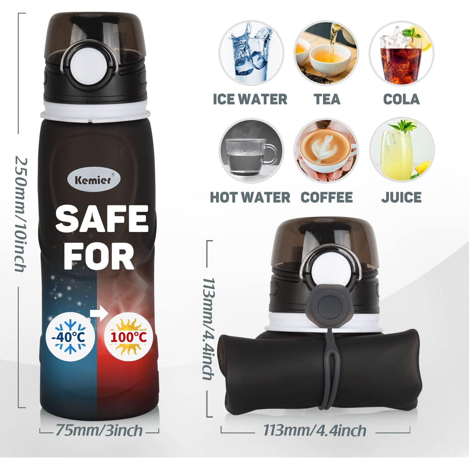 Botella de Agua Plegable Kemier S5-Pro 750ml Libre BPA