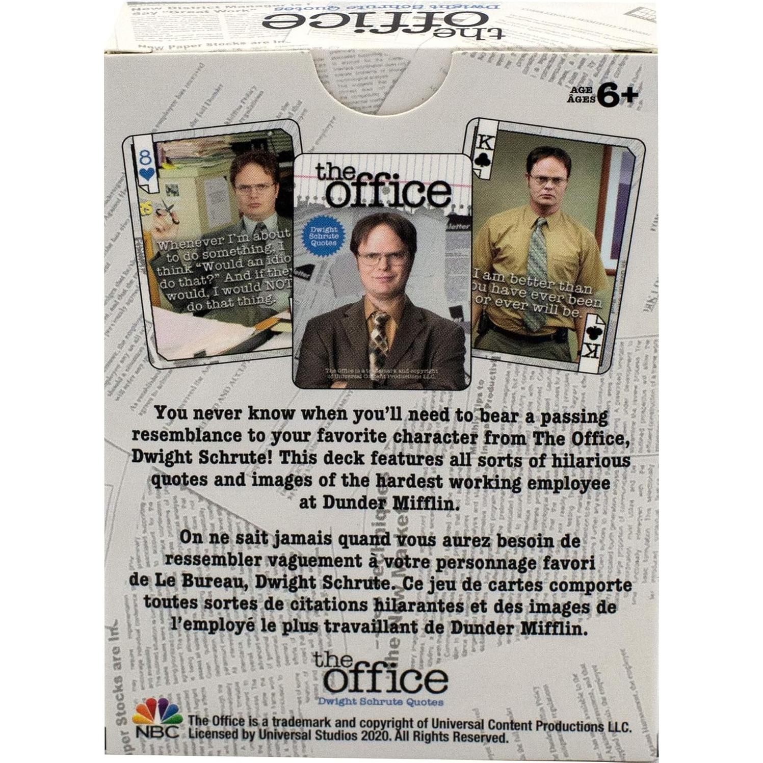 Baraja de Cartas The Office Aquarius - Citas de Dwight 54 Piezas