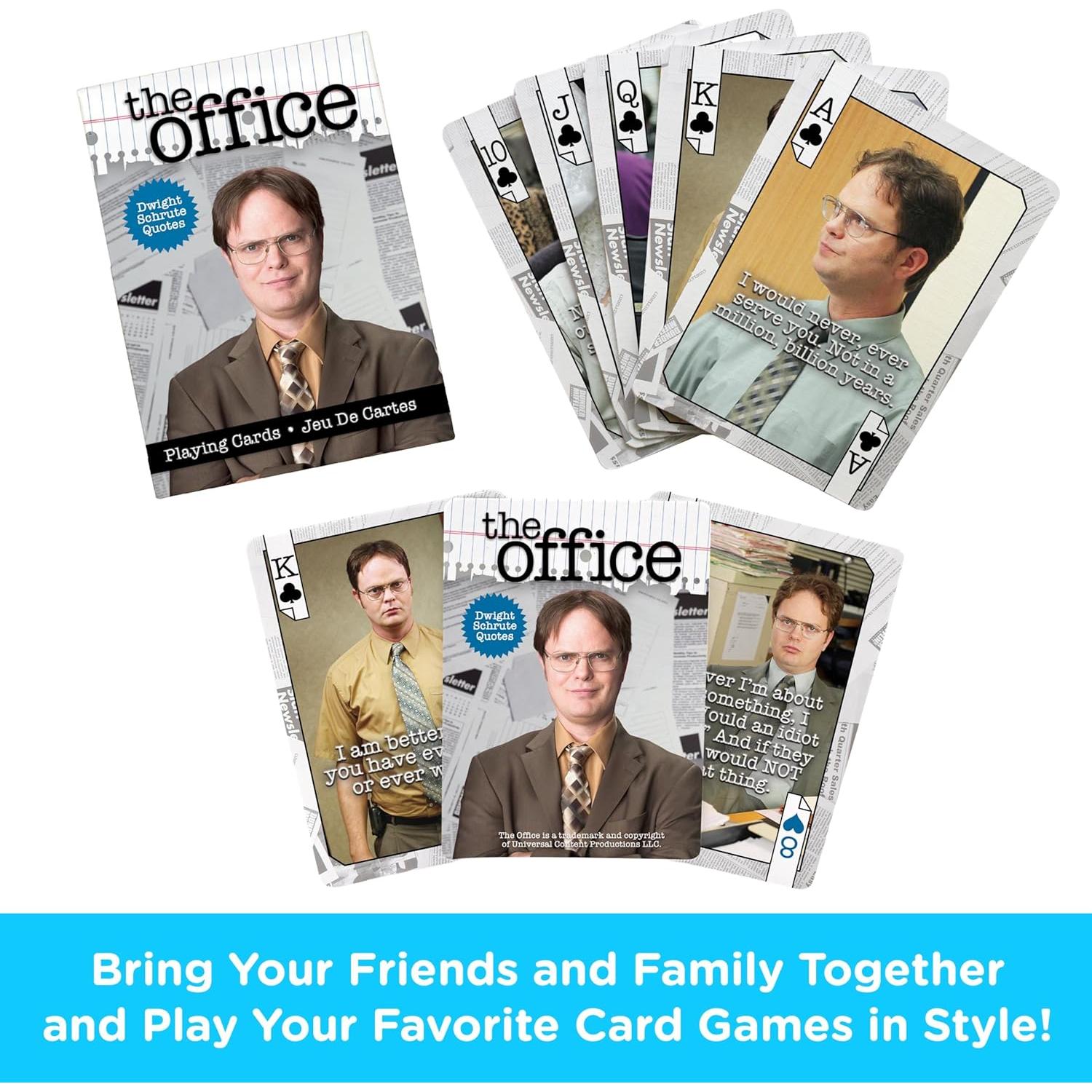 Baraja de Cartas The Office Aquarius - Citas de Dwight 54 Piezas