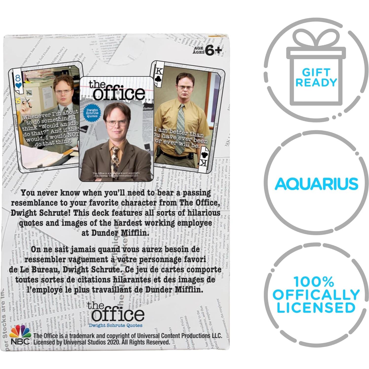 Baraja de Cartas The Office Aquarius - Citas de Dwight 54 Piezas