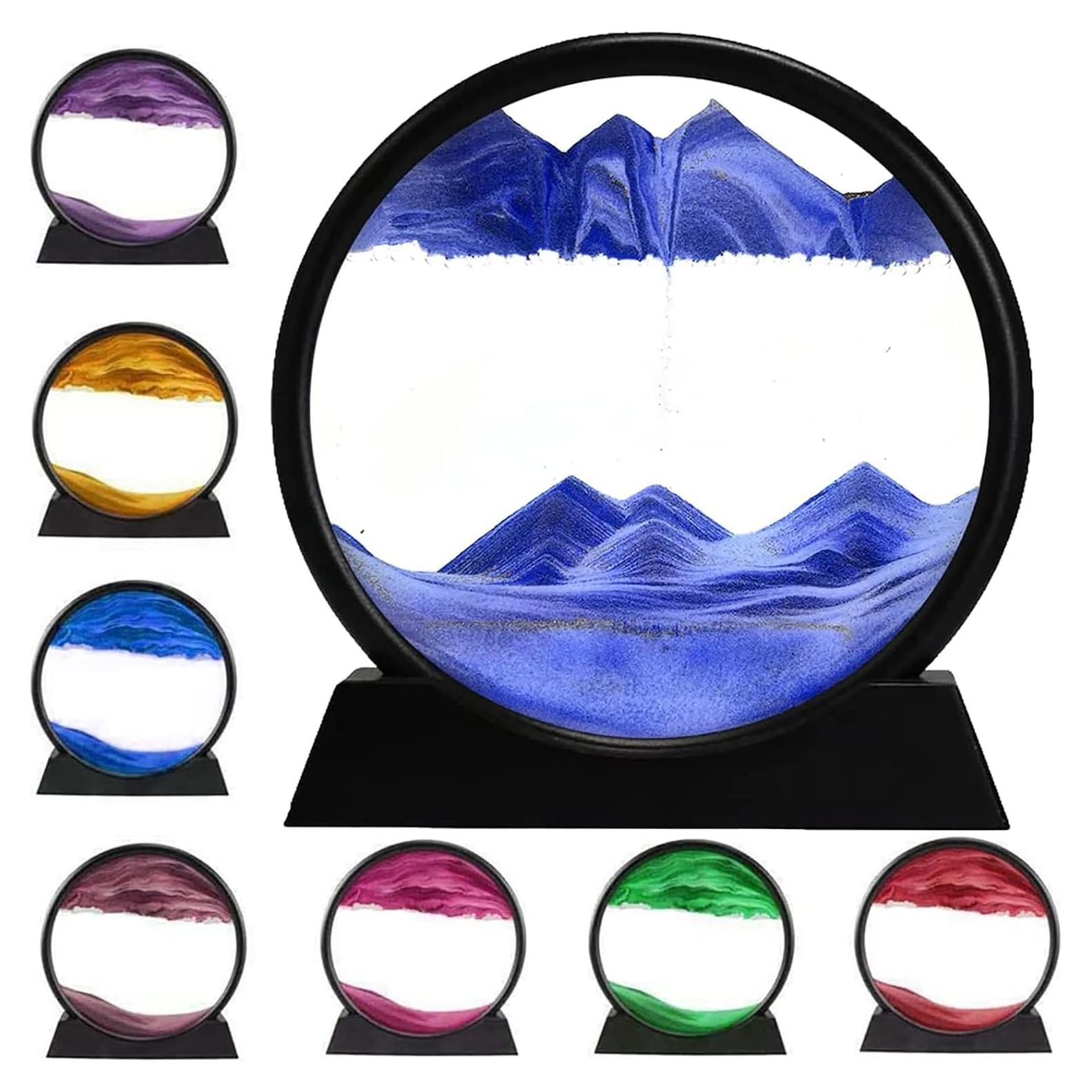 Arte de Arena Dinámica Rysnwsu 3D Redondo 17,78 cm Azul