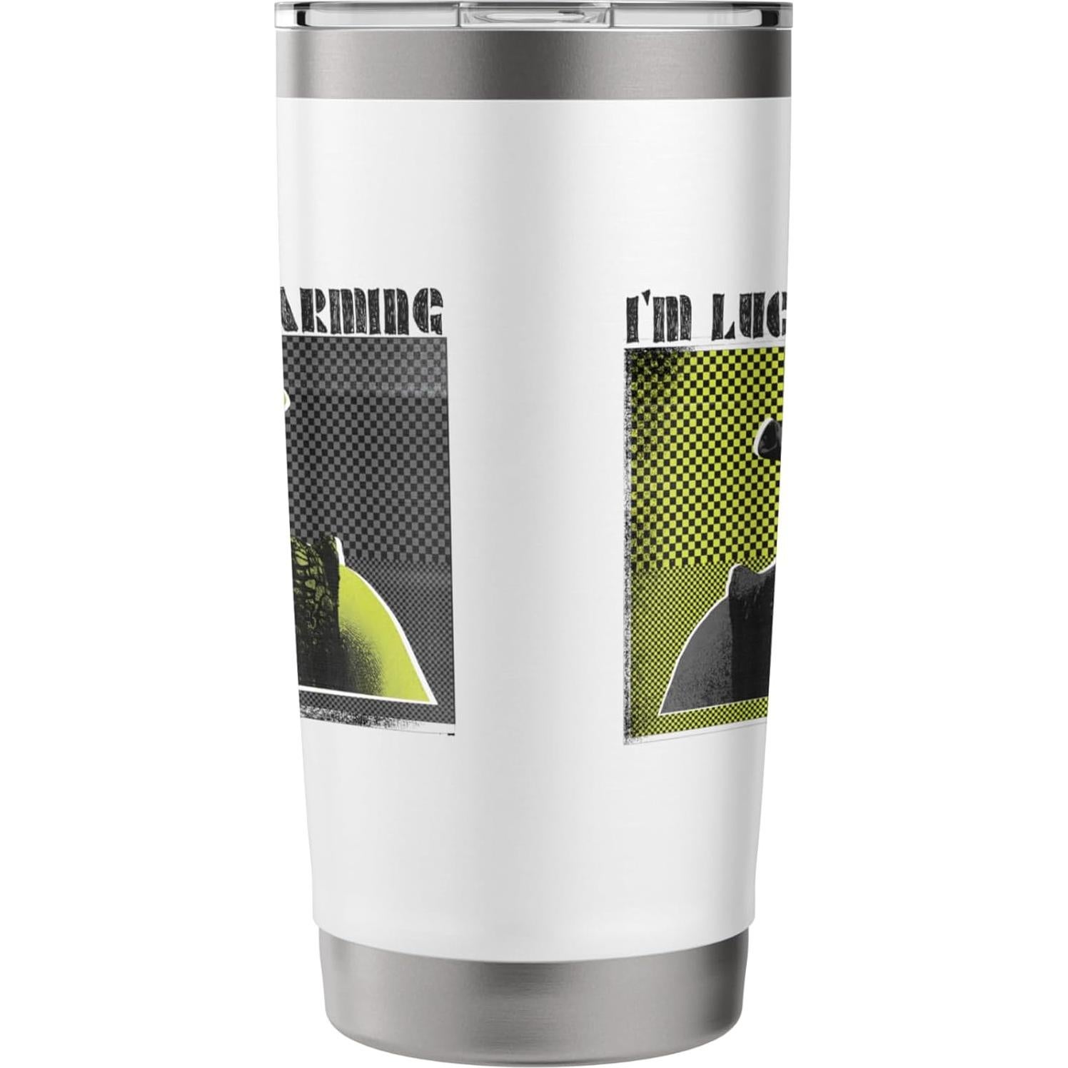 Vaso Térmico Shrek 20 Oz Acero Inoxidable Aislado Blanco