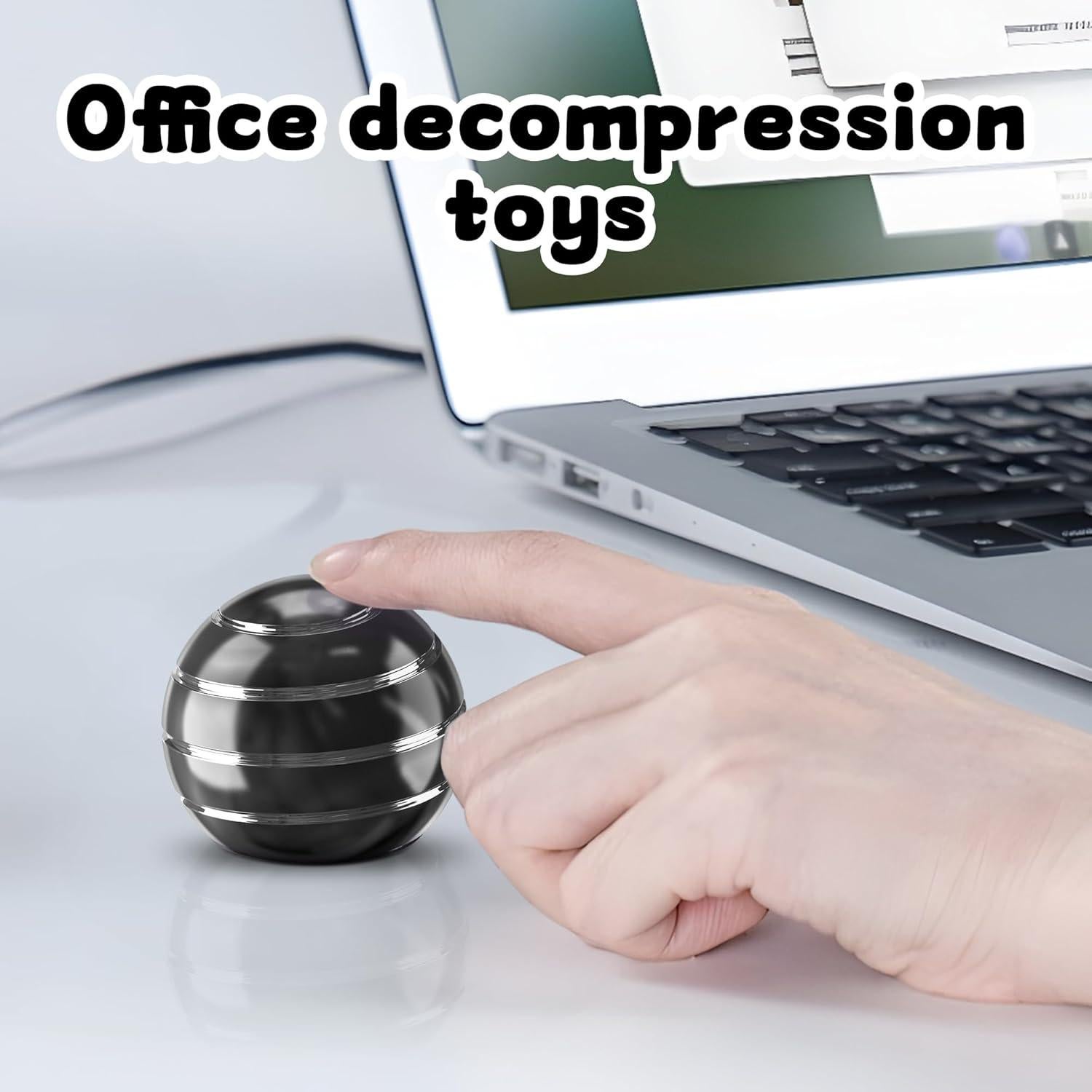 Juguete Cinético Antiestrés Kryfa para Escritorio Negro 3.99 cm