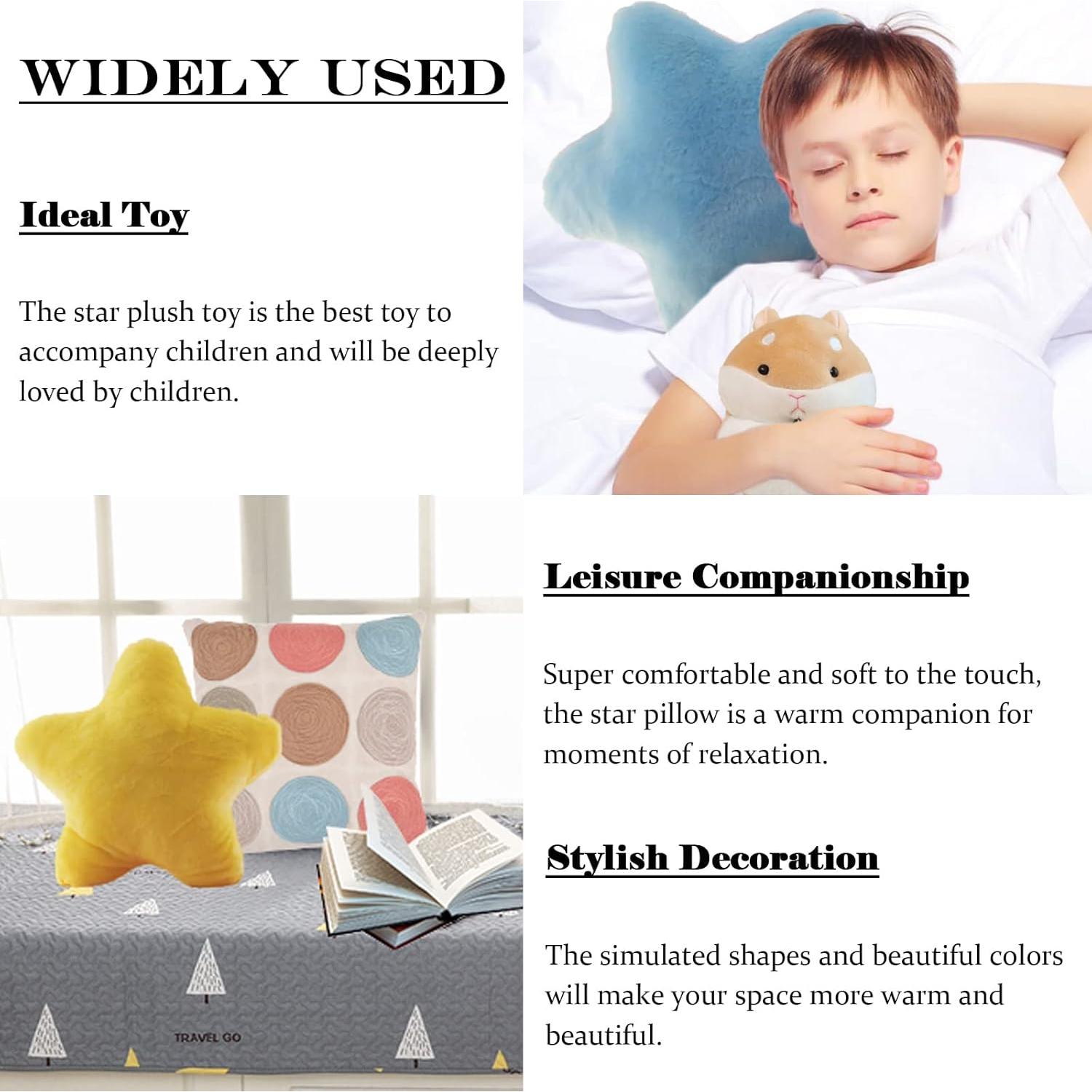 Almohada Estrella Plush Zhidiloveyou Azul 40 cm Suave