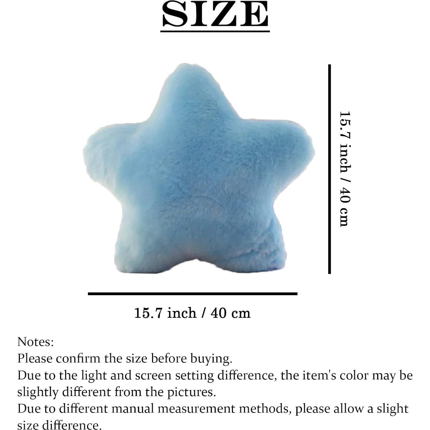 Almohada Estrella Plush Zhidiloveyou Azul 40 cm Suave