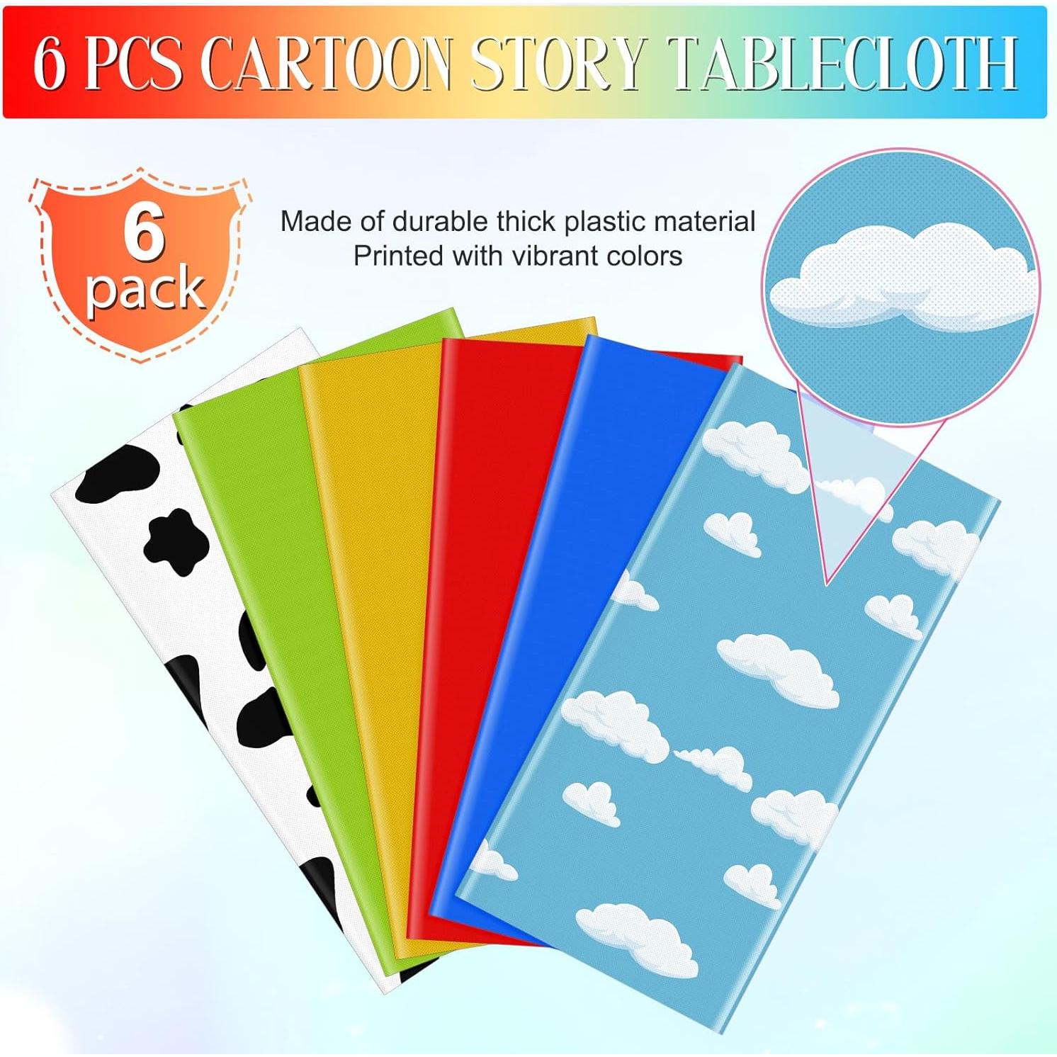Paquete de 6 Manteles Rectangulares MASHAN Cielo Azul y Nubes
