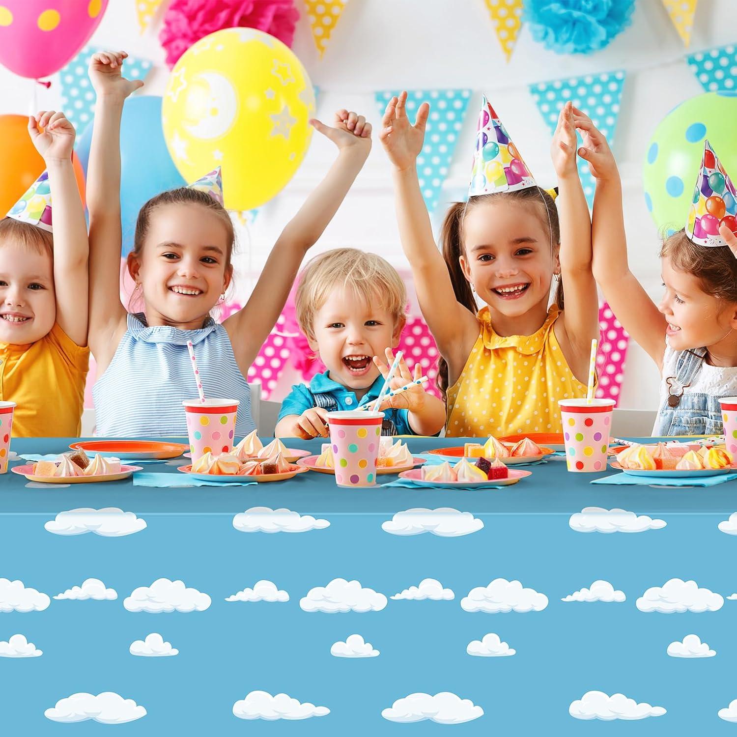 Paquete de 6 Manteles Rectangulares MASHAN Cielo Azul y Nubes