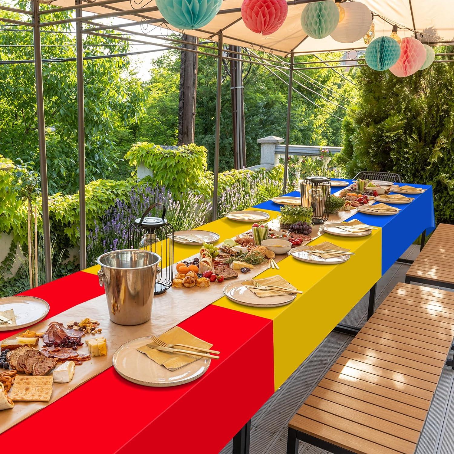 Paquete de 6 Manteles Rectangulares MASHAN Cielo Azul y Nubes