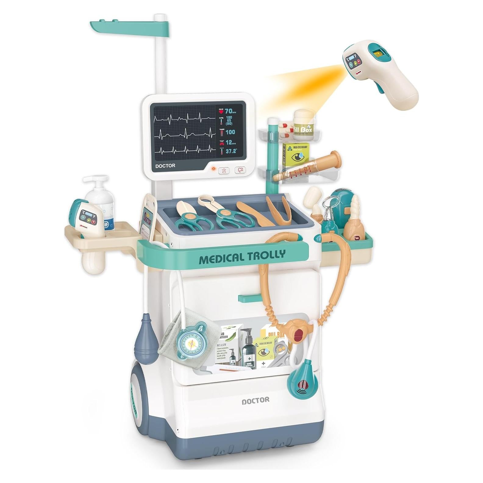 Kit de Doctor Deluxe POFJOEQ 26 Piezas Juguete Médico