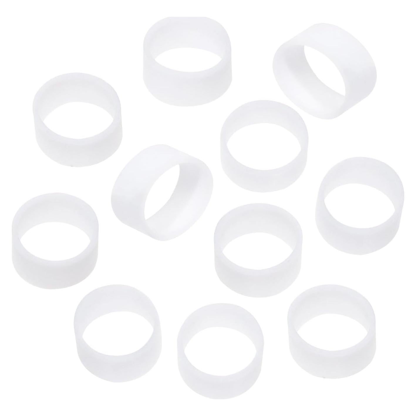 Sujetadores de Cable de Silicona ONLYKXY 500 Piezas 8x5mm Blancos