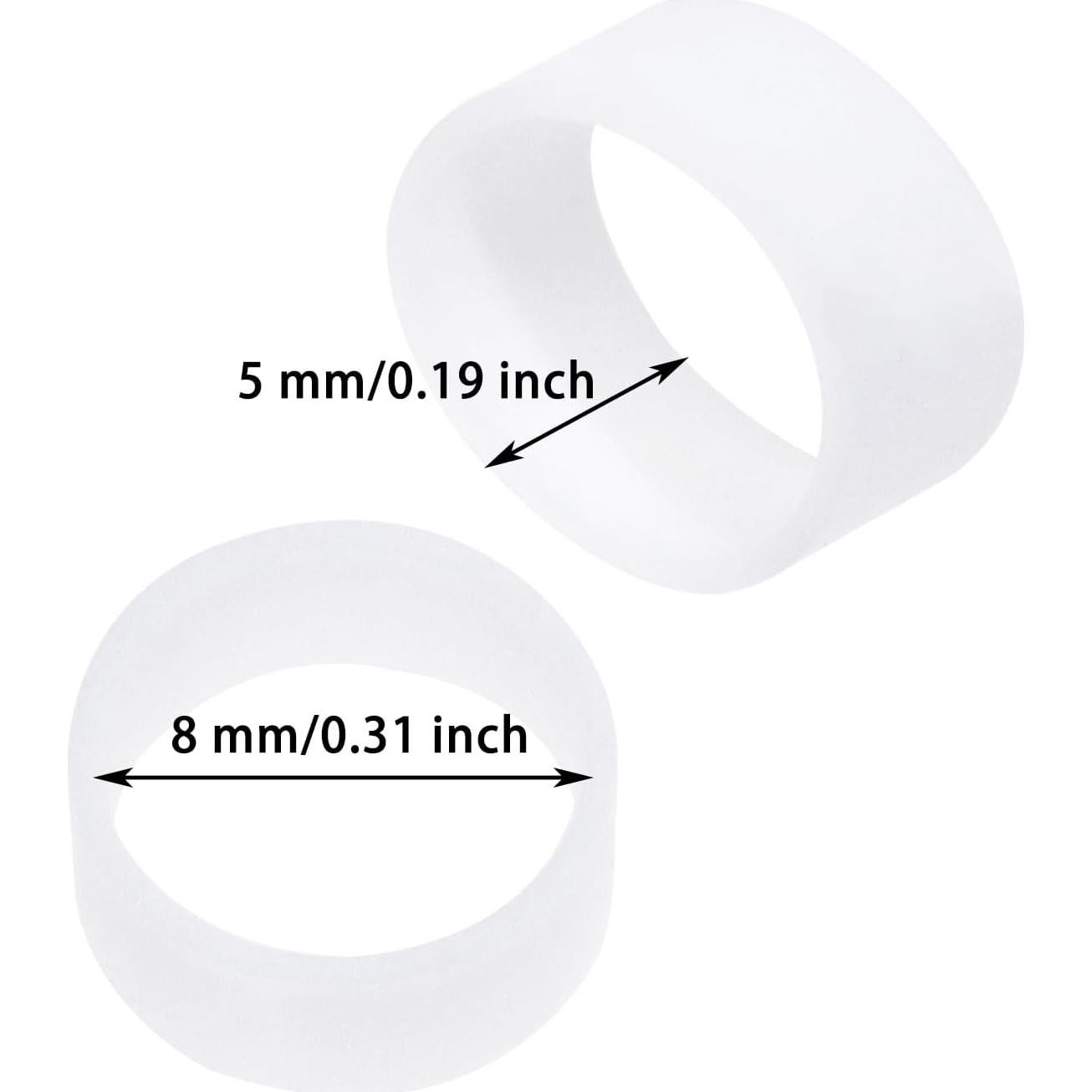 Sujetadores de Cable de Silicona ONLYKXY 500 Piezas 8x5mm Blancos