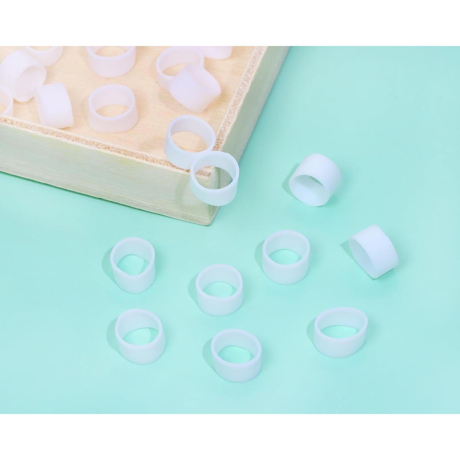 Sujetadores de Cable de Silicona ONLYKXY 500 Piezas 8x5mm Blancos