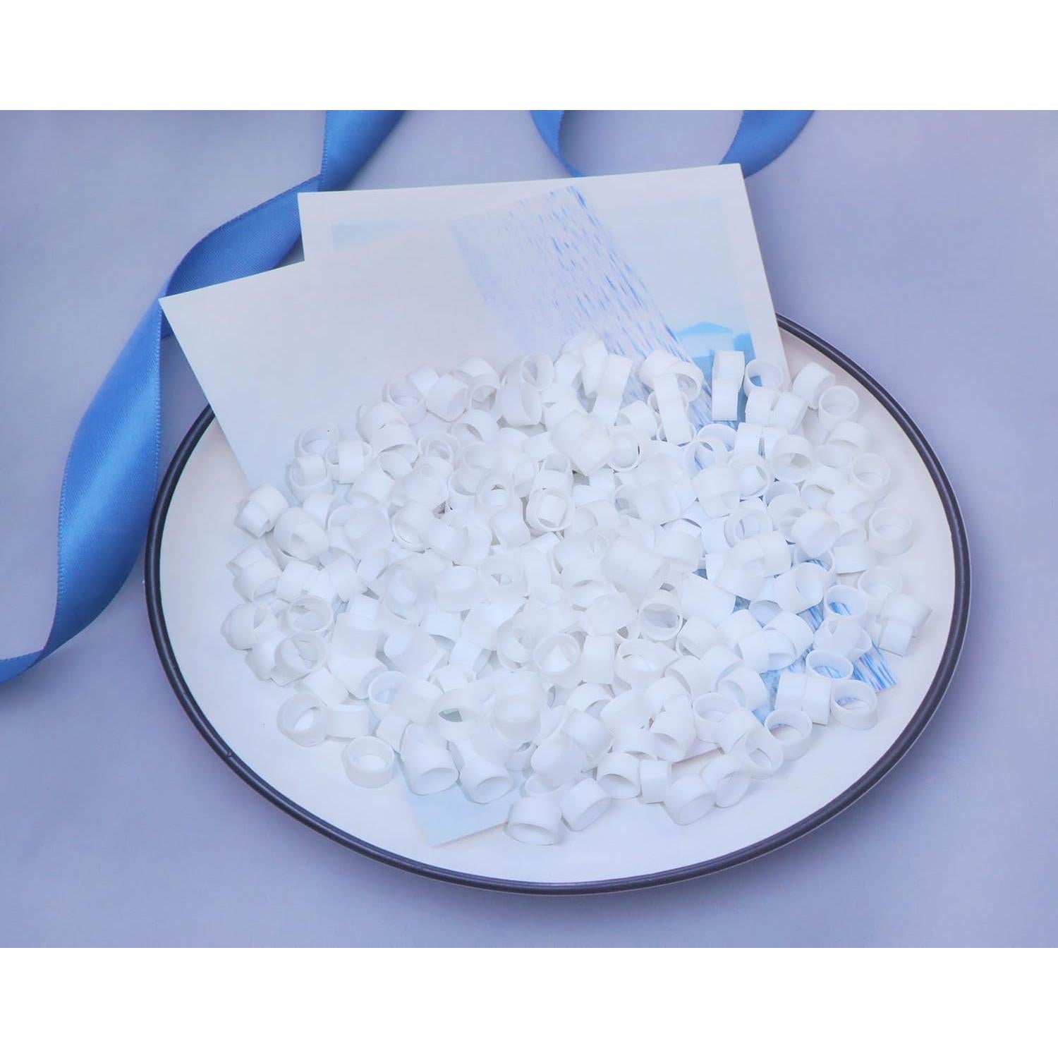 Sujetadores de Cable de Silicona ONLYKXY 500 Piezas 8x5mm Blancos