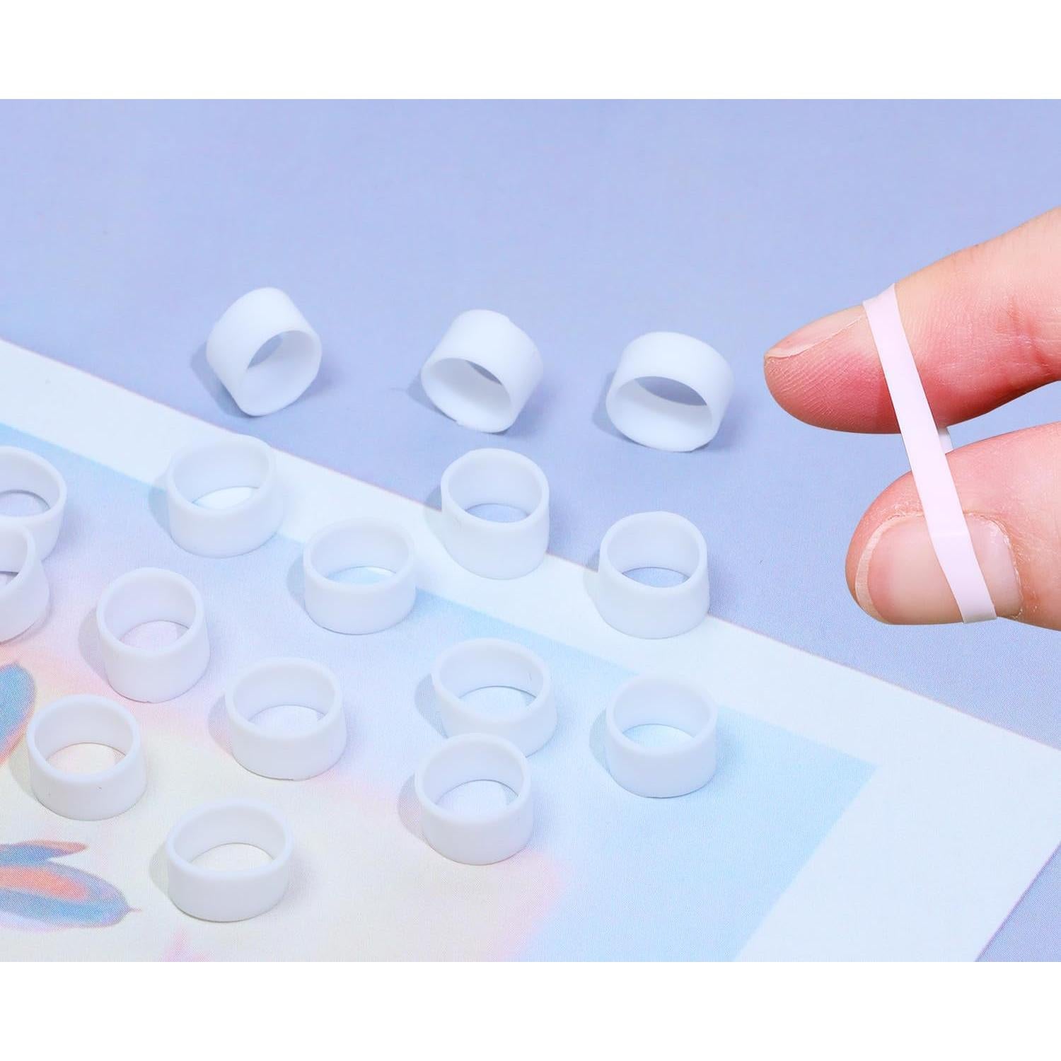 Sujetadores de Cable de Silicona ONLYKXY 500 Piezas 8x5mm Blancos