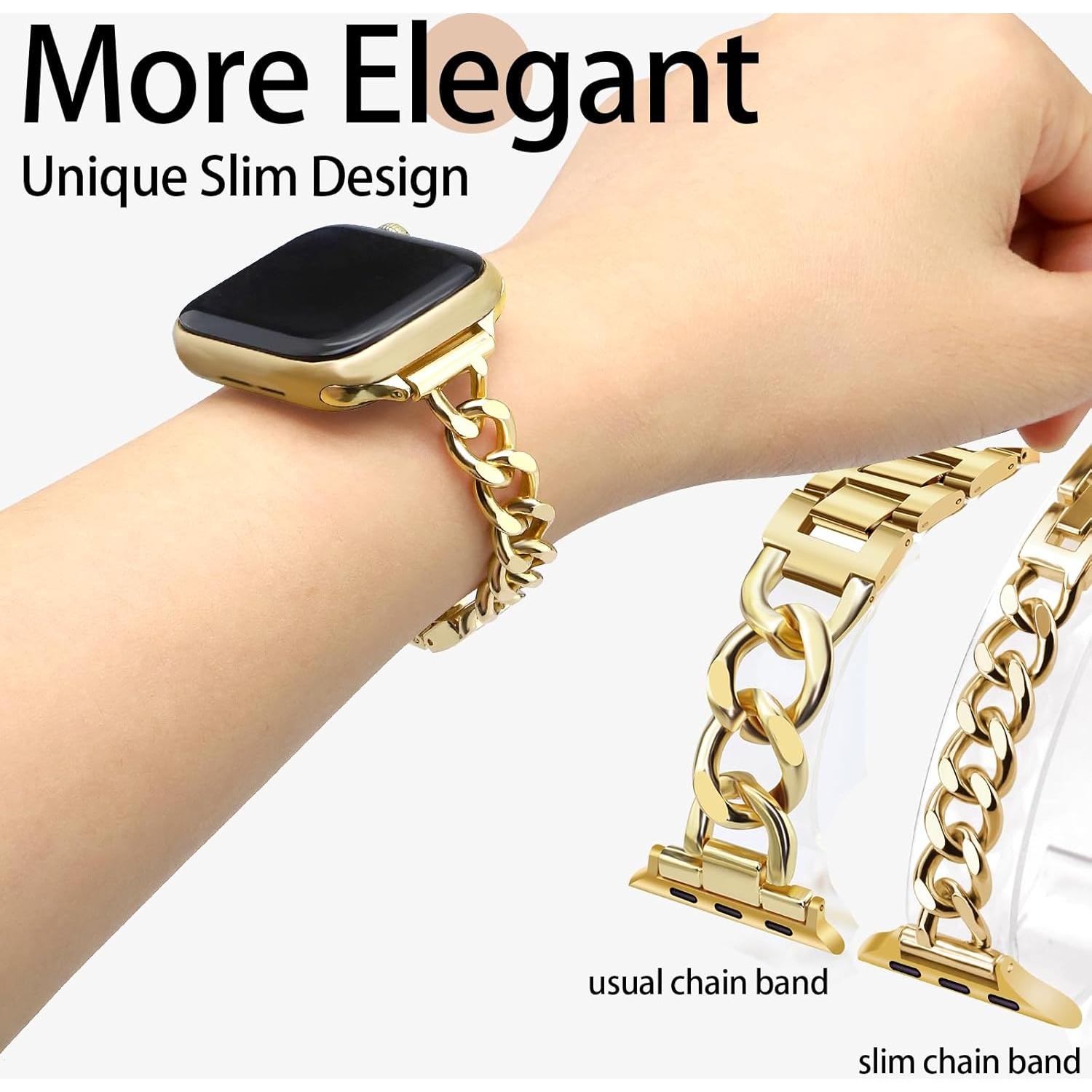 Banda Dorada Slim Newlibery para Apple Watch 38-42mm Ajustable