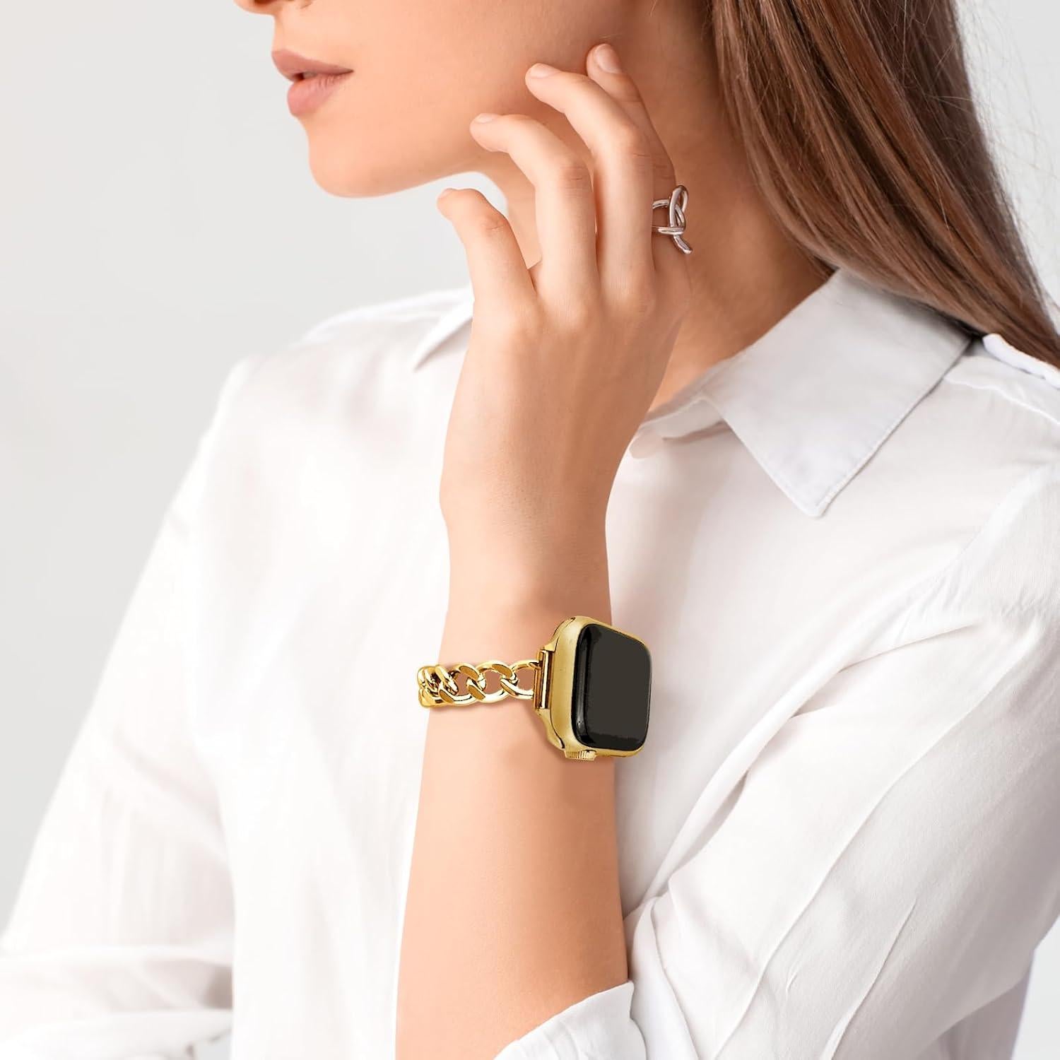 Banda Dorada Slim Newlibery para Apple Watch 38-42mm Ajustable