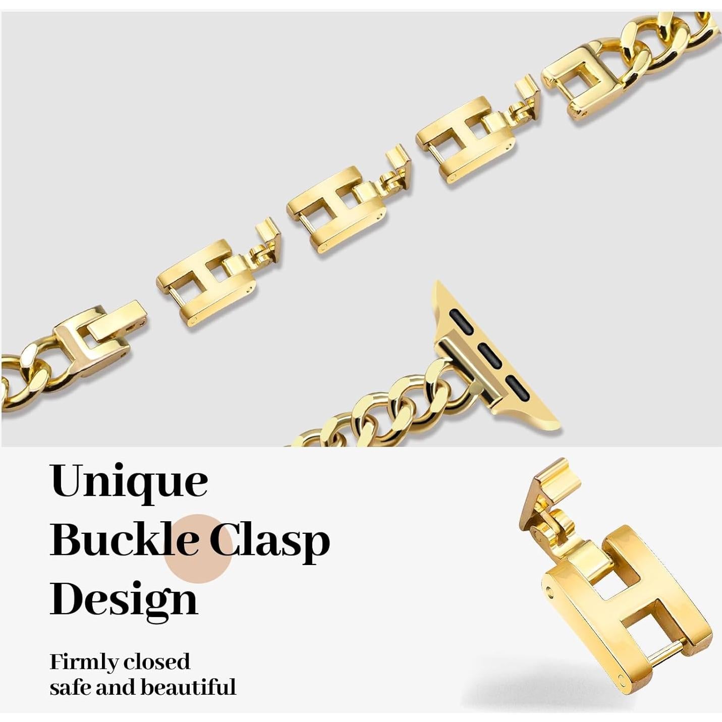 Banda Dorada Slim Newlibery para Apple Watch 38-42mm Ajustable