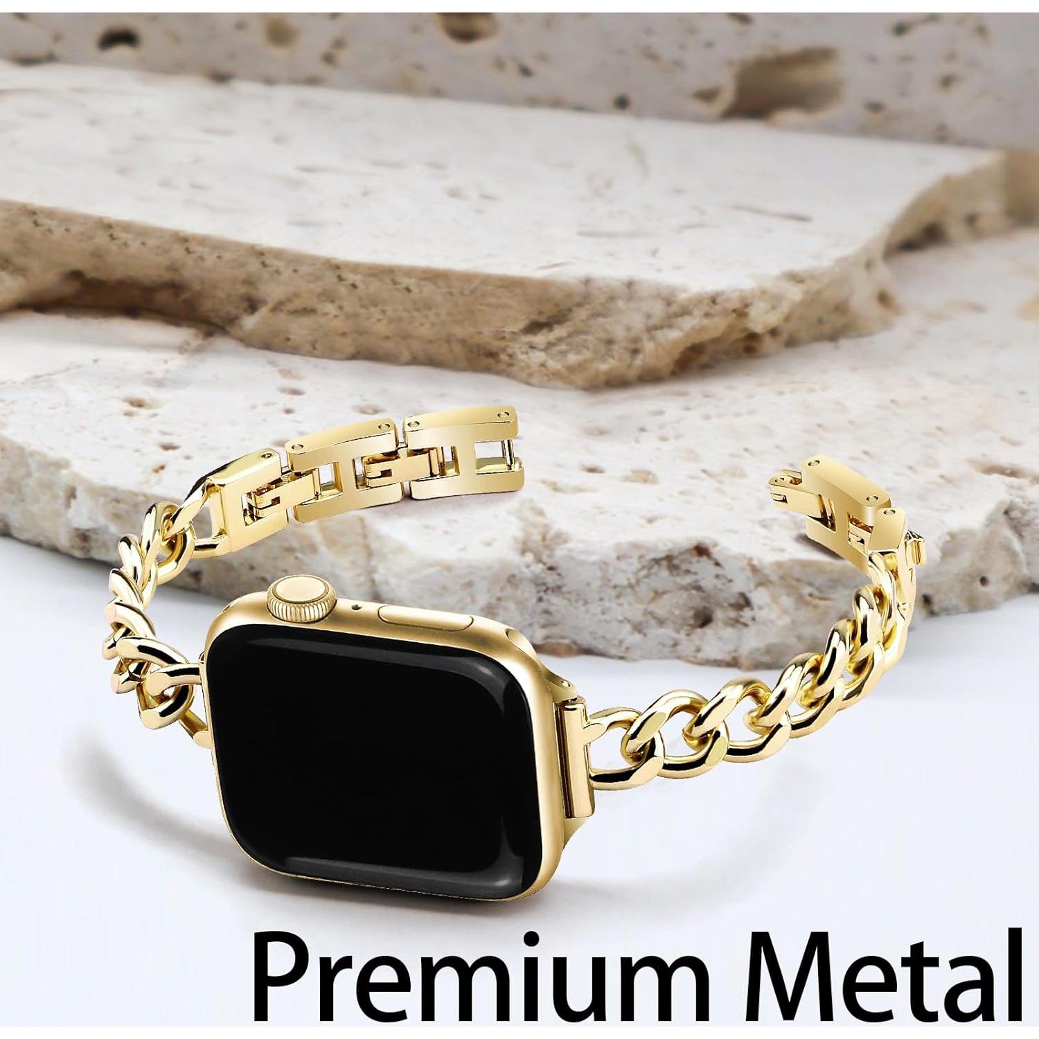 Banda Dorada Slim Newlibery para Apple Watch 38-42mm Ajustable