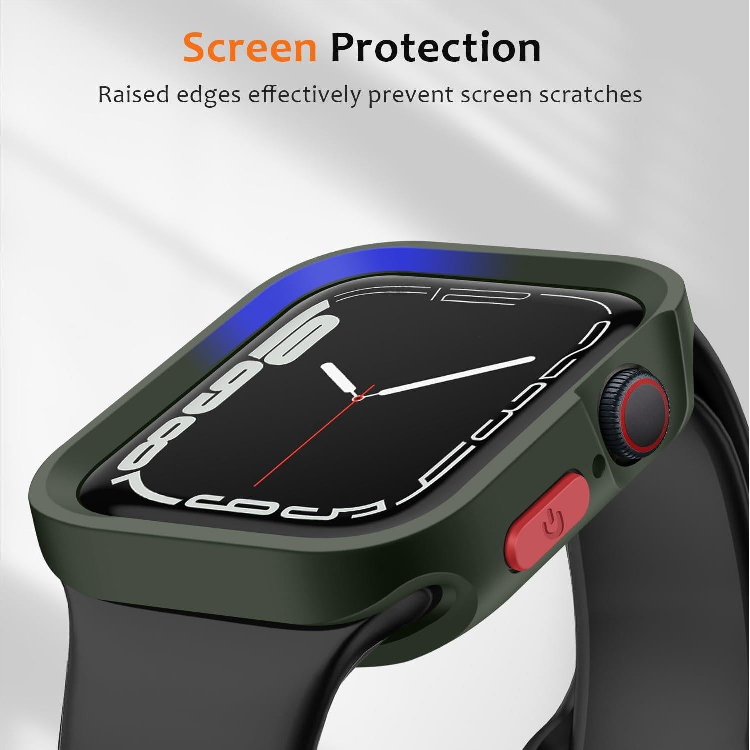 Funda Protectora ZZDZZ Verde Militar para Apple Watch 40mm 41mm