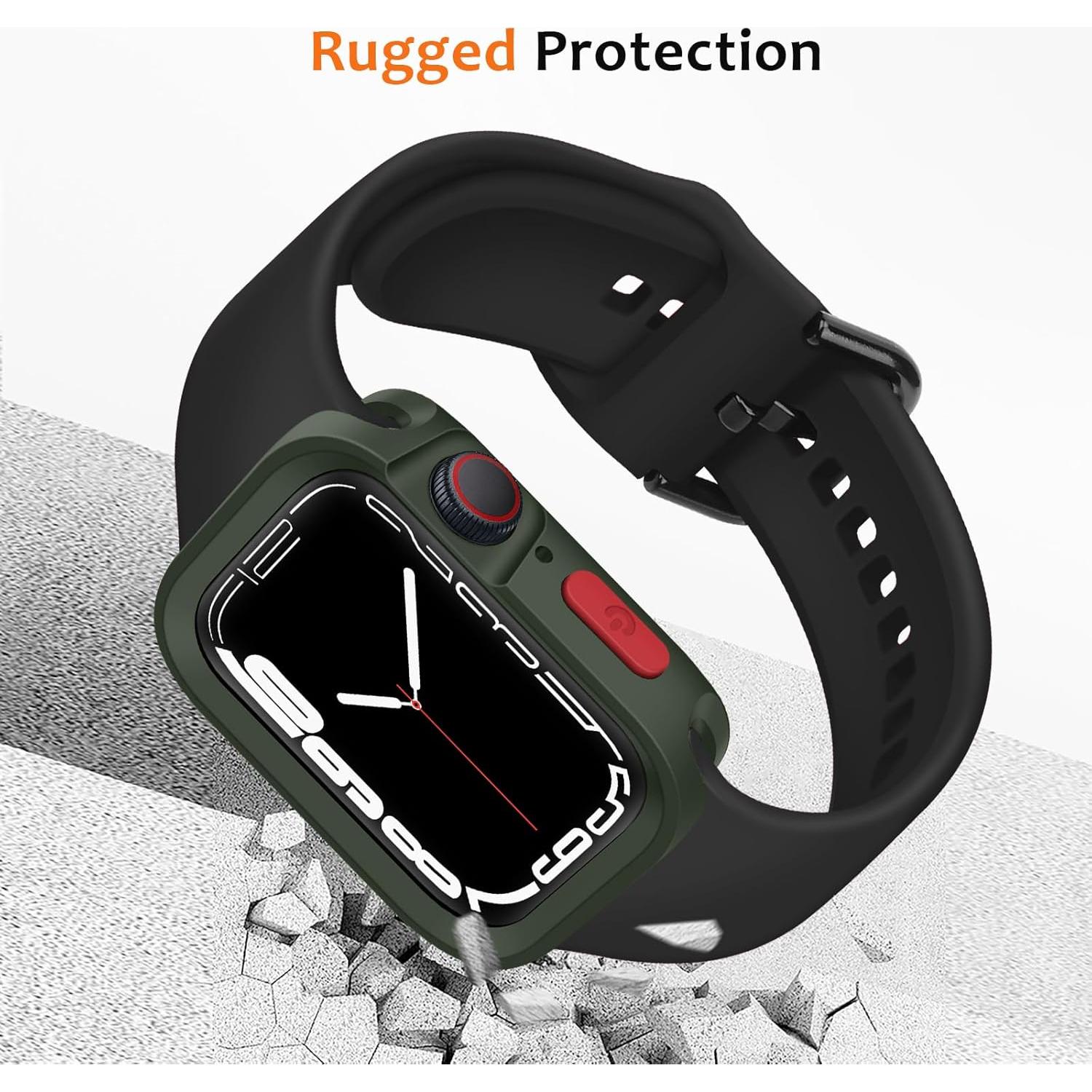 Funda Protectora ZZDZZ Verde Militar para Apple Watch 40mm 41mm