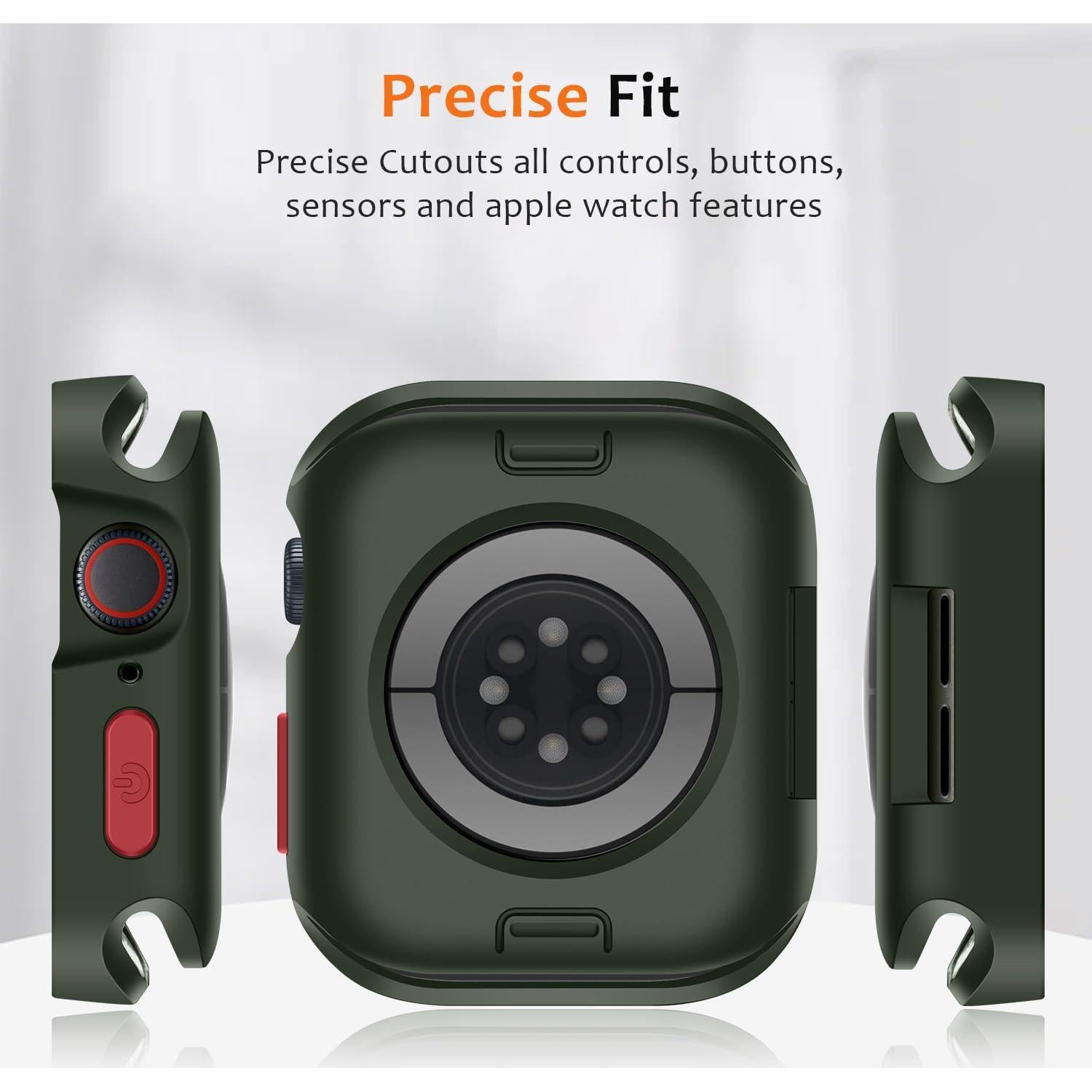 Funda Protectora ZZDZZ Verde Militar para Apple Watch 40mm 41mm