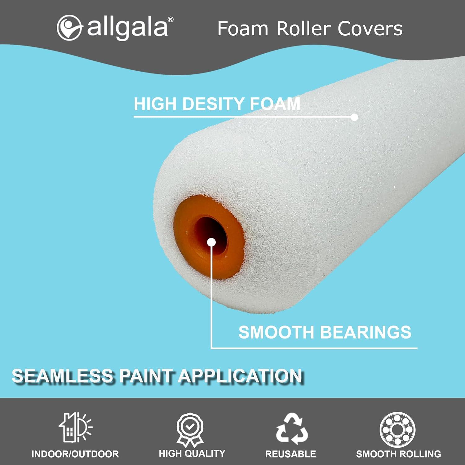 Rodillos de Espuma Allgala 6" (15.24 cm) Paquete de 6 para Pintura