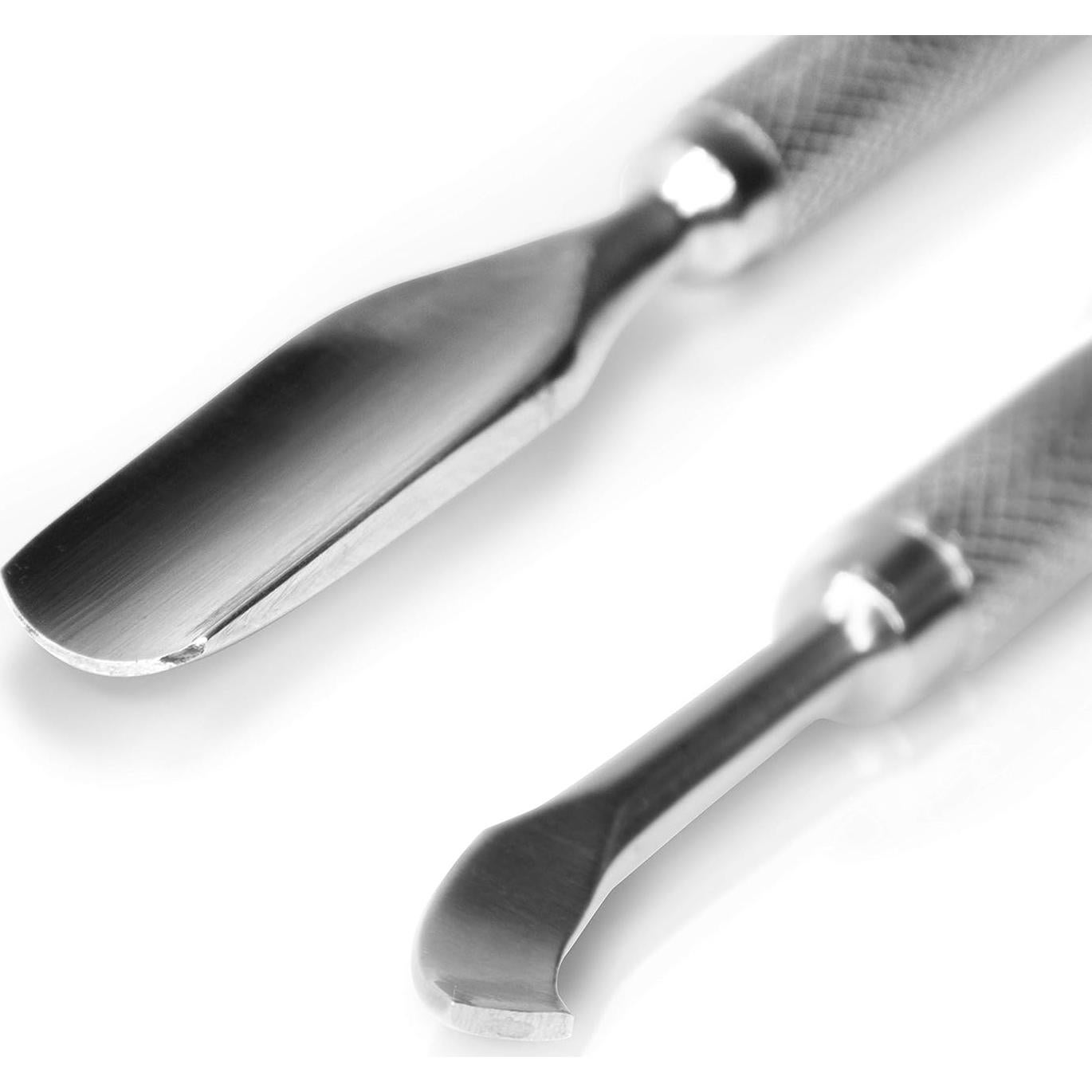 Removedor de Cutículas Rikans de Acero Inoxidable 2 en 1