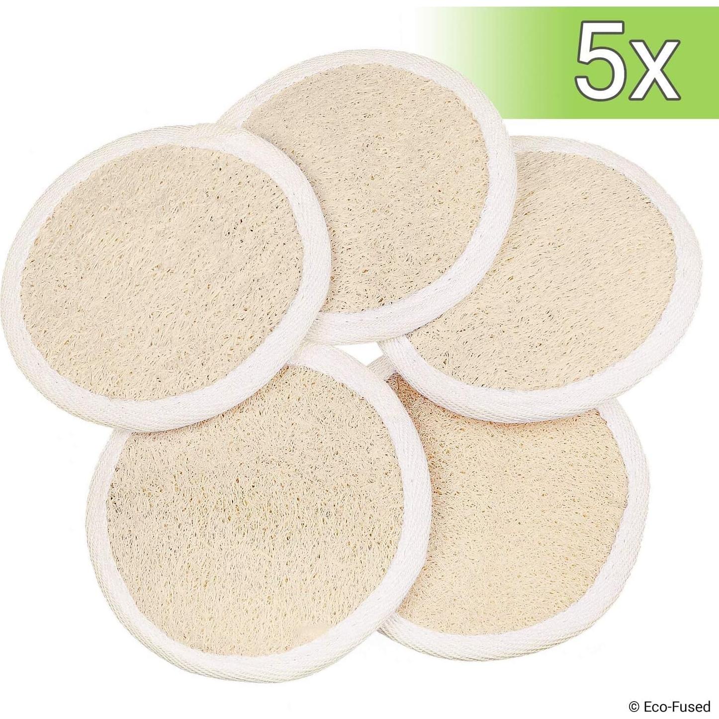 Esponjas de Lufa Natural Eco-Fused - Paquete de 5 Unidades