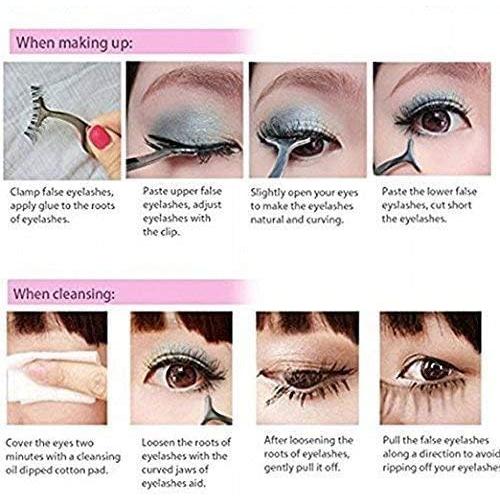 Pinzas para Pestañas Postizas EIAKE - Acero Inoxidable Negro