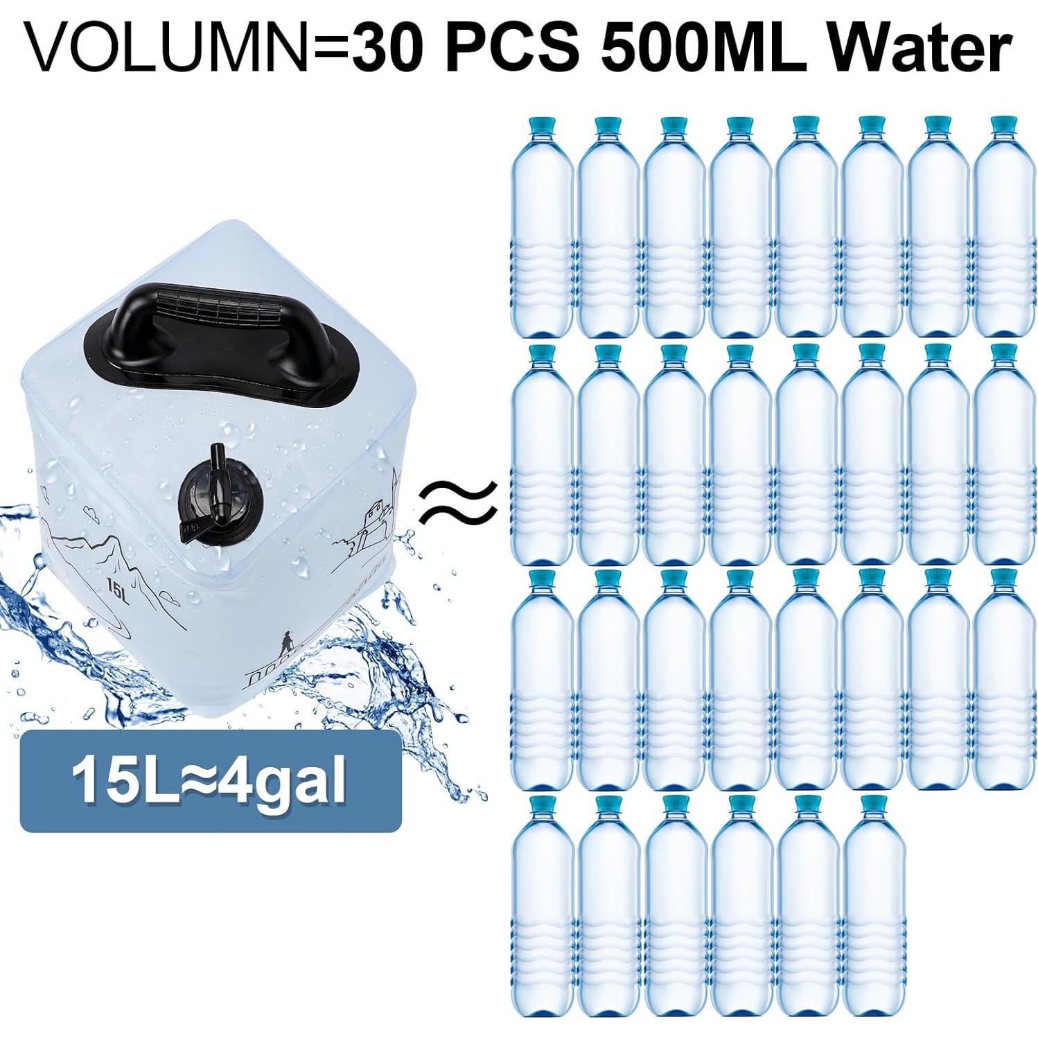 Contenedor de Agua Plegable Deiris 15L a Prueba de Fugas