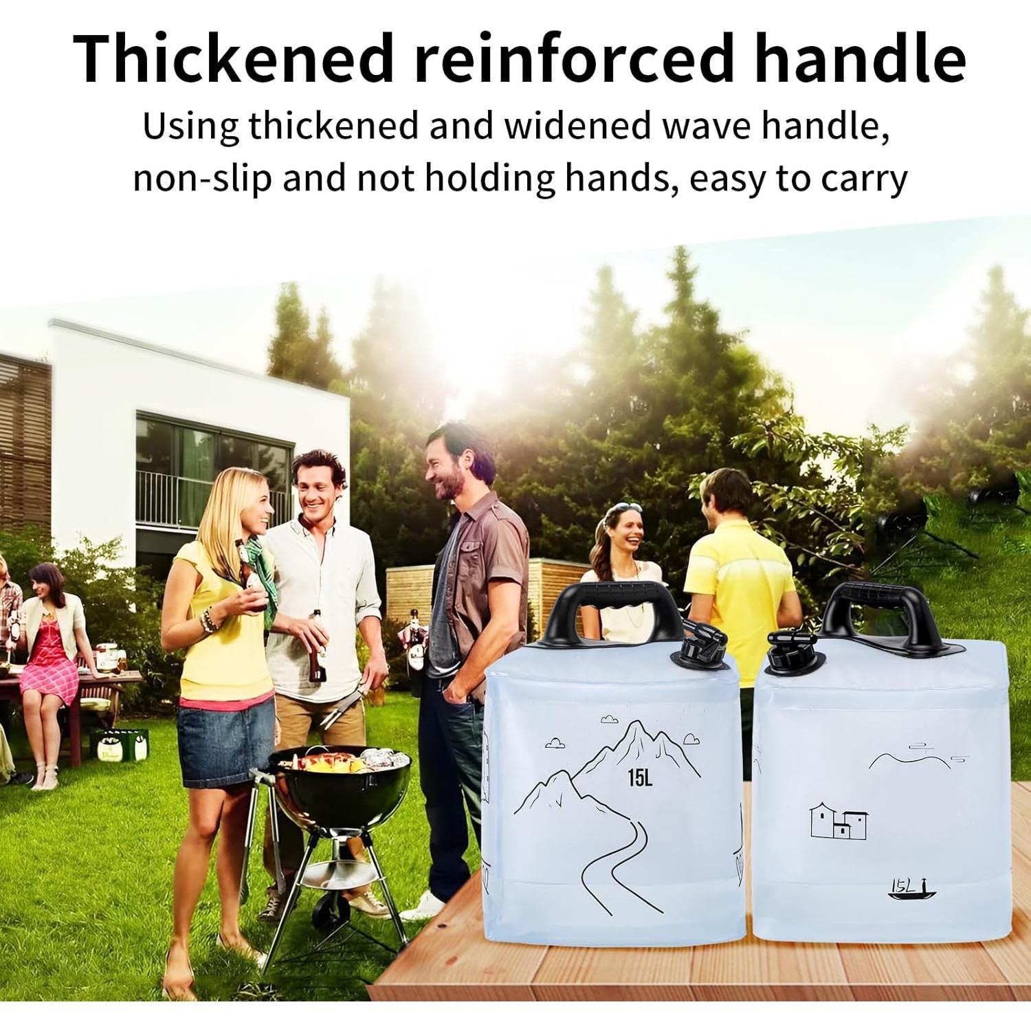 Contenedor de Agua Plegable Deiris 15L a Prueba de Fugas