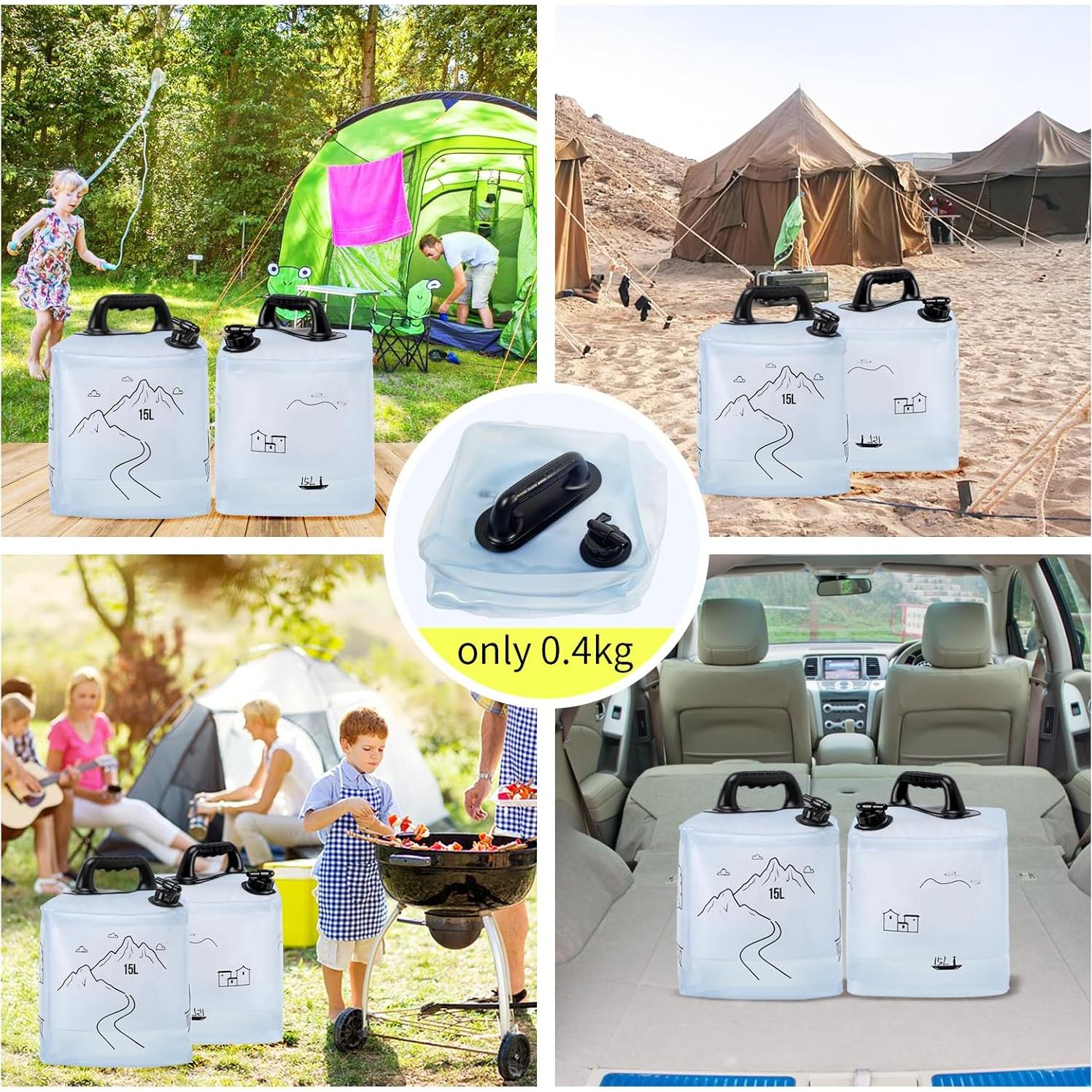 Contenedor de Agua Plegable Deiris 15L a Prueba de Fugas