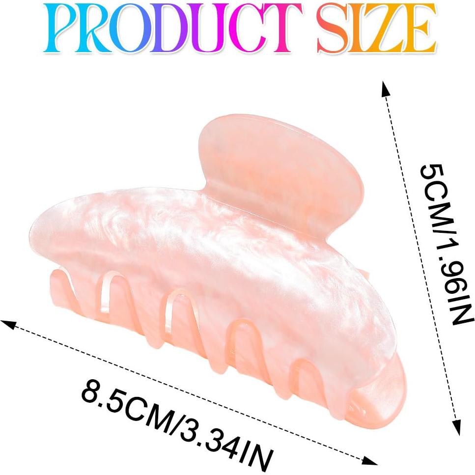 Clips de Garra Acrílicos CAKURE Rosa y Champán - 2 Piezas