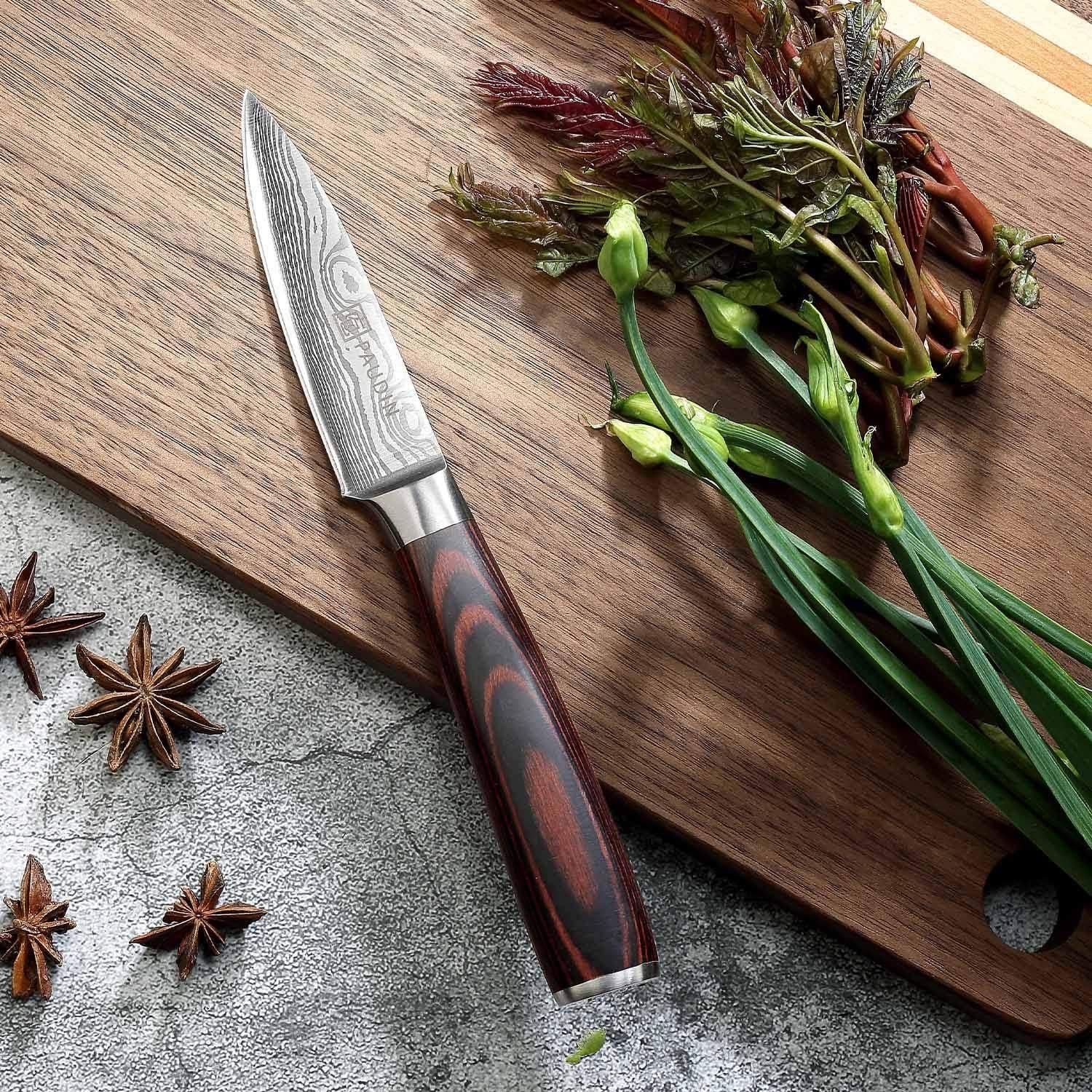 Cuchillo de Pelar PAUDIN 8.89 cm Acero Inoxidable Mango Pakkawood