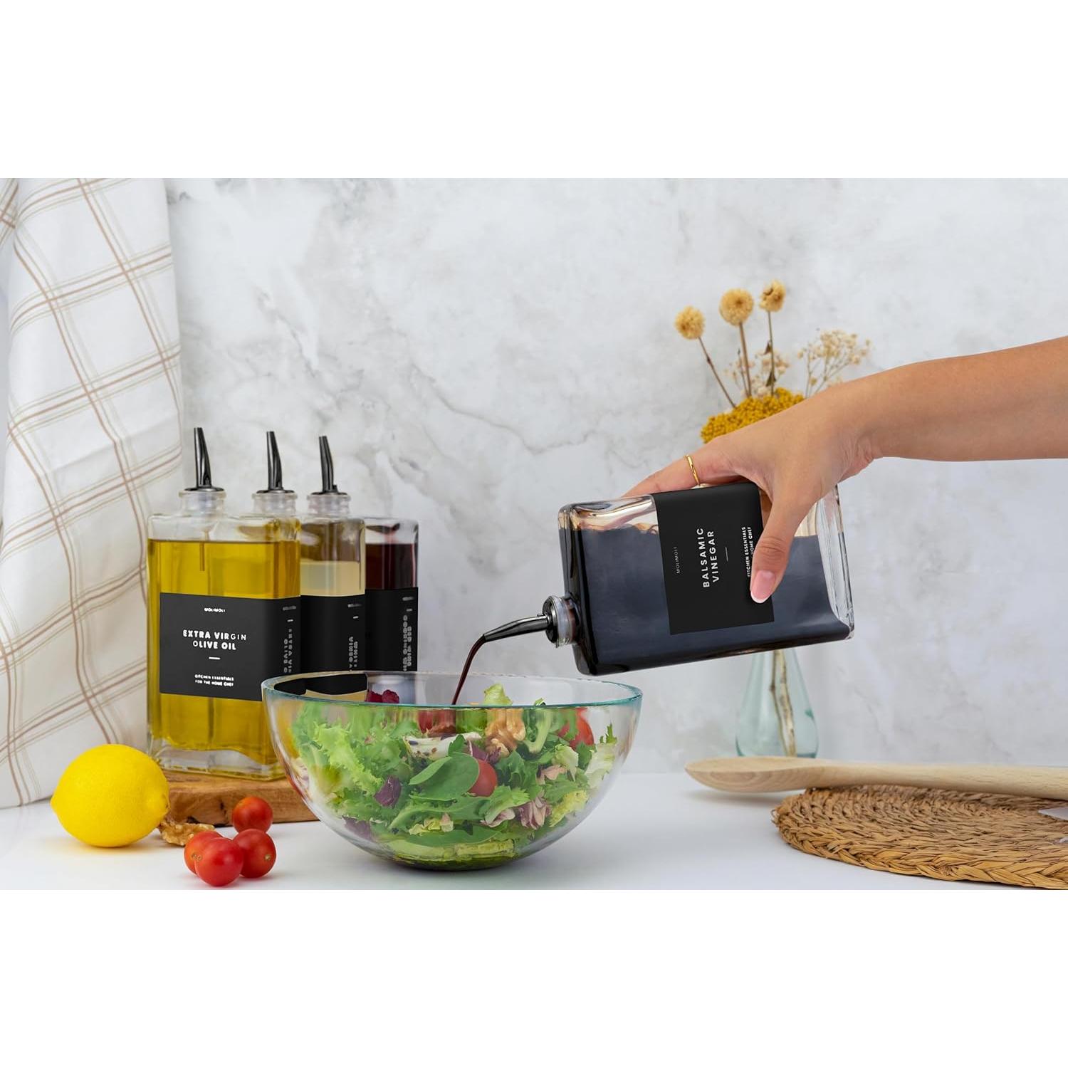 Vertedores de Acero Inoxidable Molimoli - Set de 4, Negro