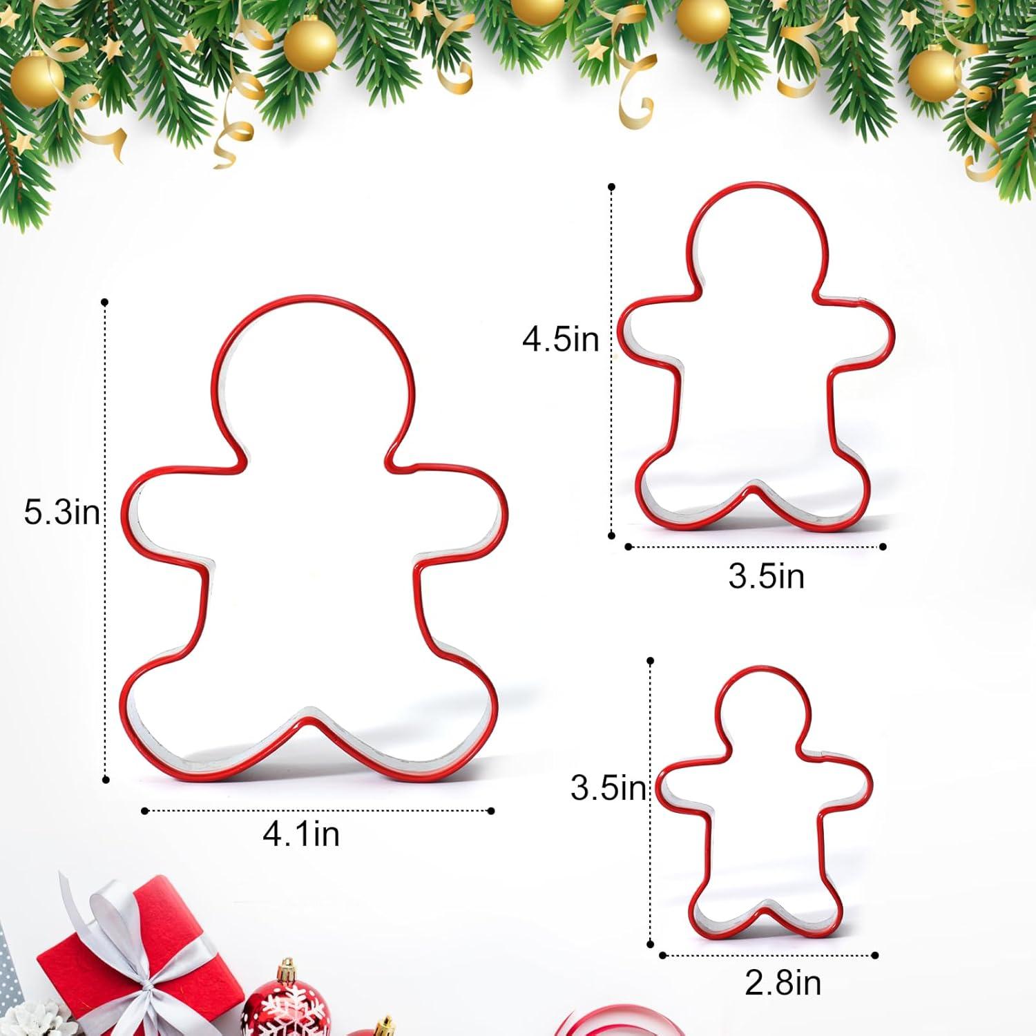 Cortadores de Galletas de Hombre de Jengibre Grlifbaw 3 Piezas