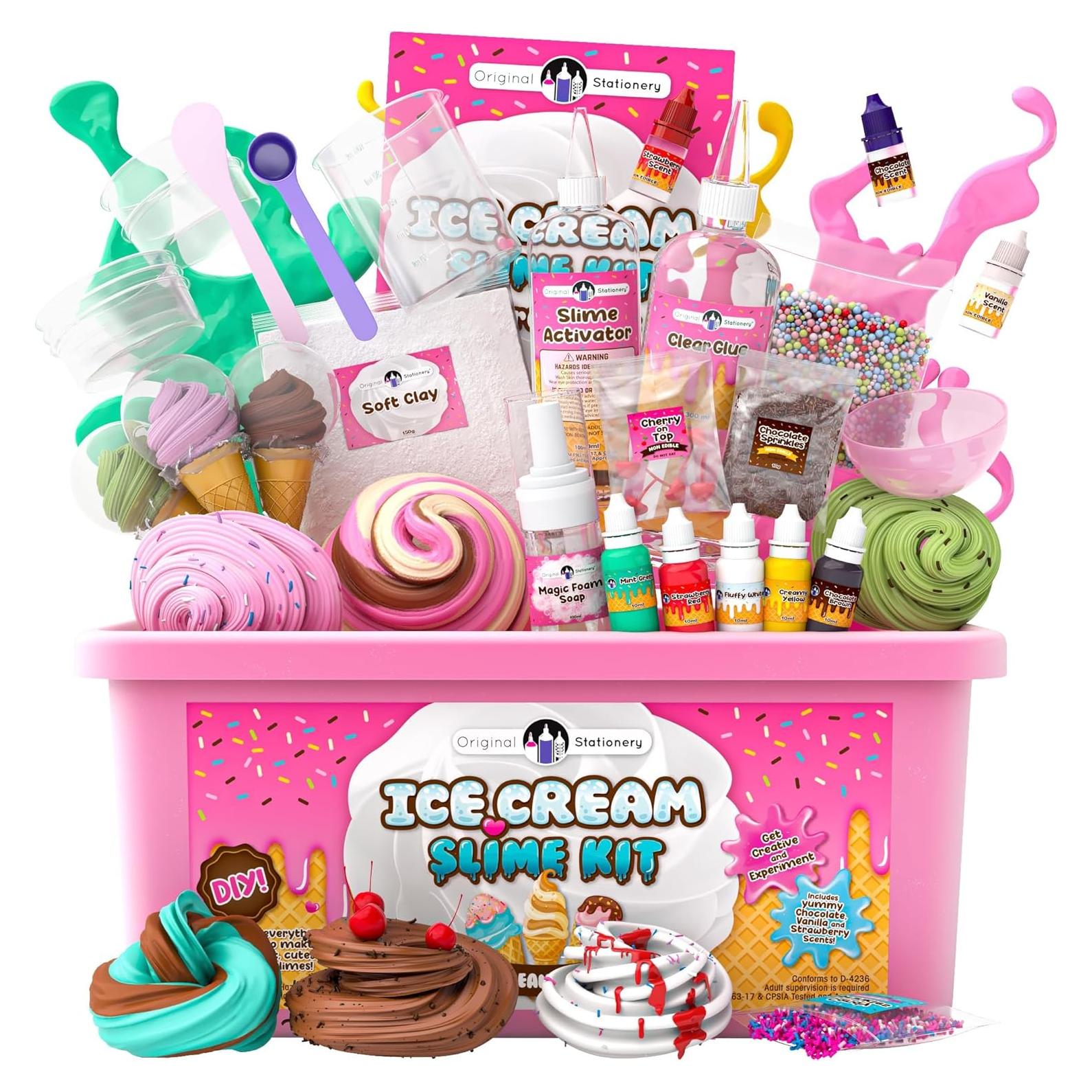 Kit de Slime de Helado Original Stationery 31 Piezas Rosa