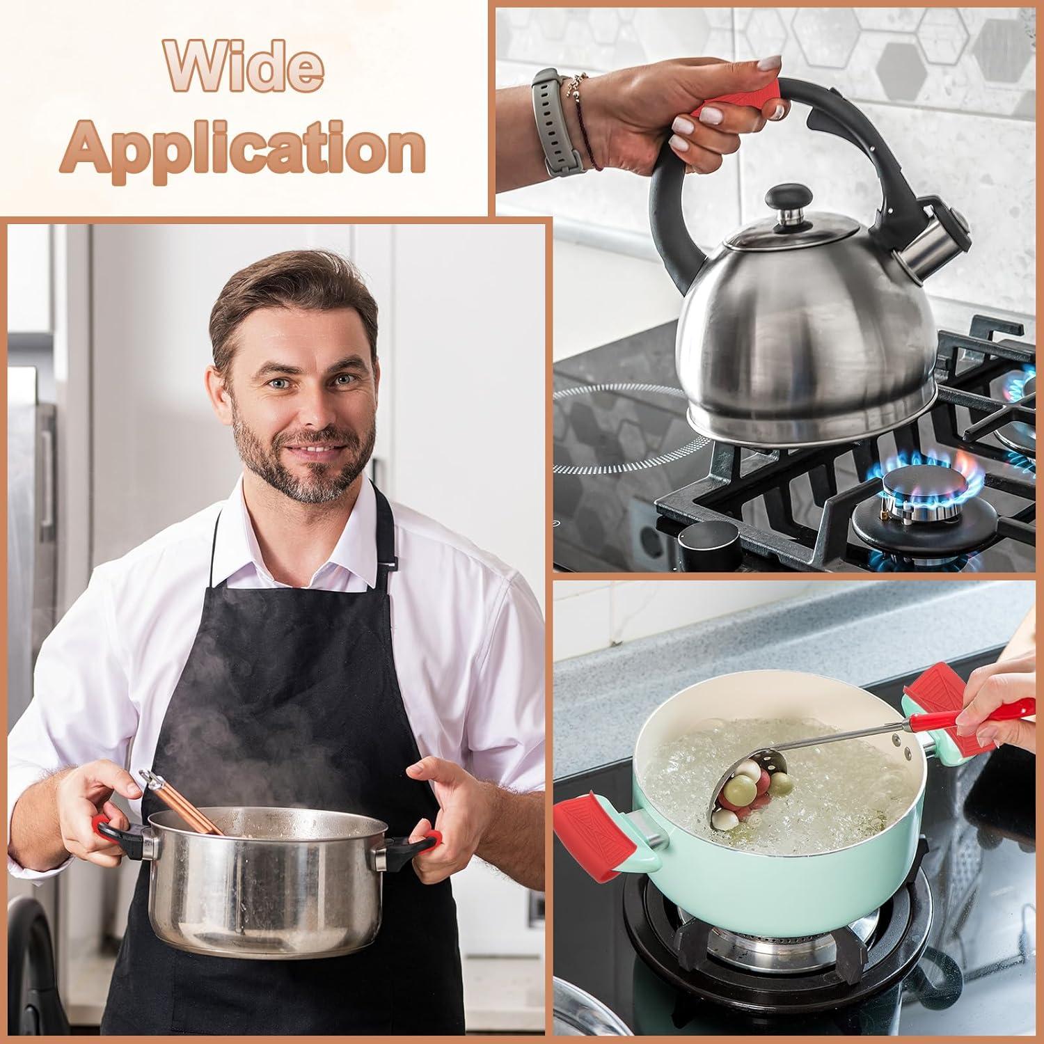 Funda de Mango de Silicona Antideslizante uxcell - 4 Pcs