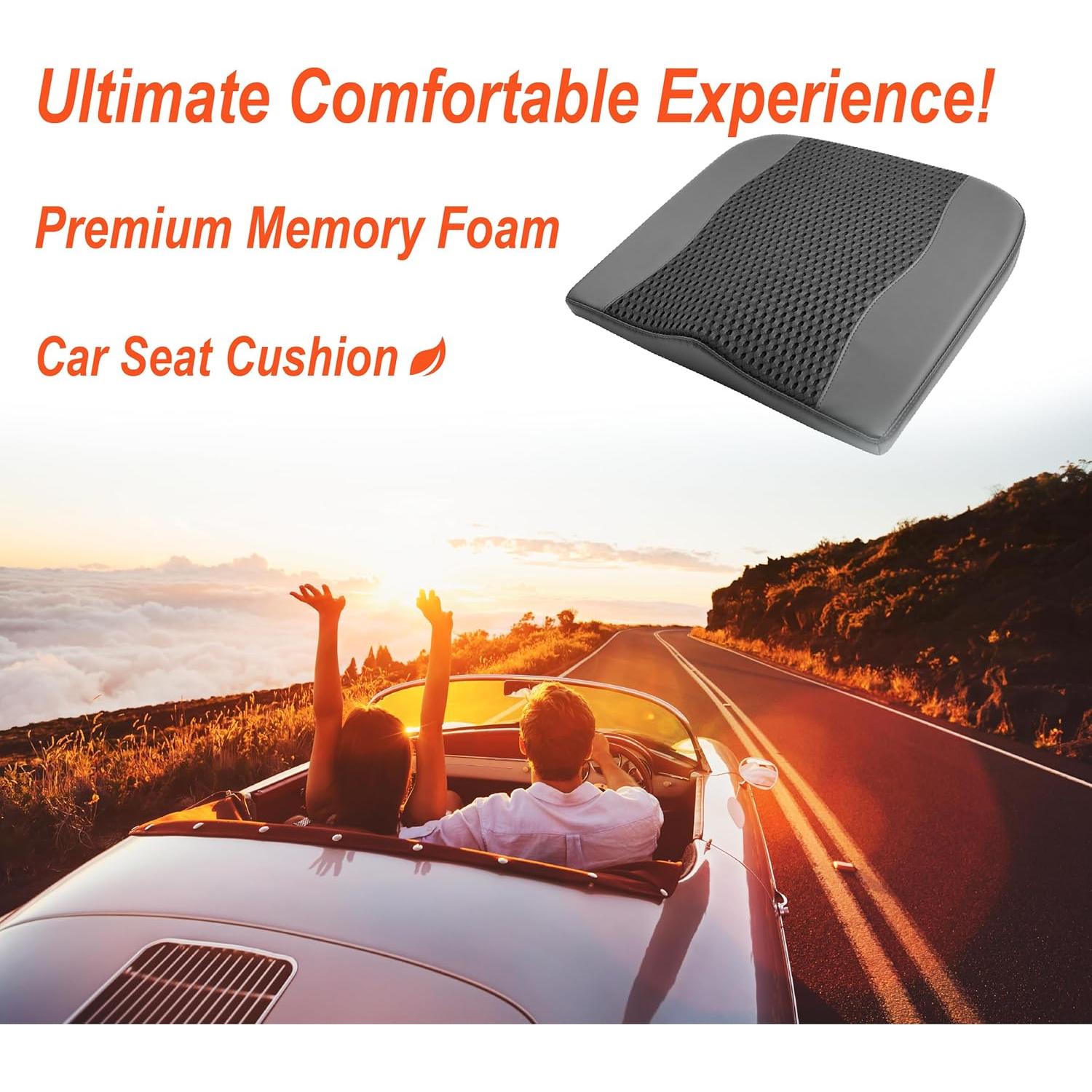 Cojín de Asiento de Coche Lofty Aim - Espuma de Memoria 45x43cm