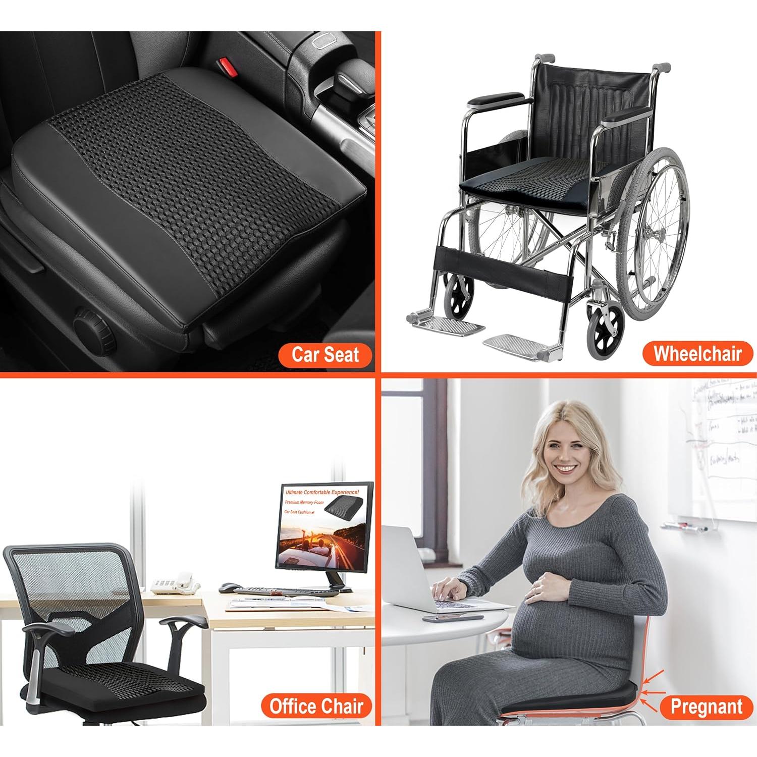 Cojín de Asiento de Coche Lofty Aim - Espuma de Memoria 45x43cm