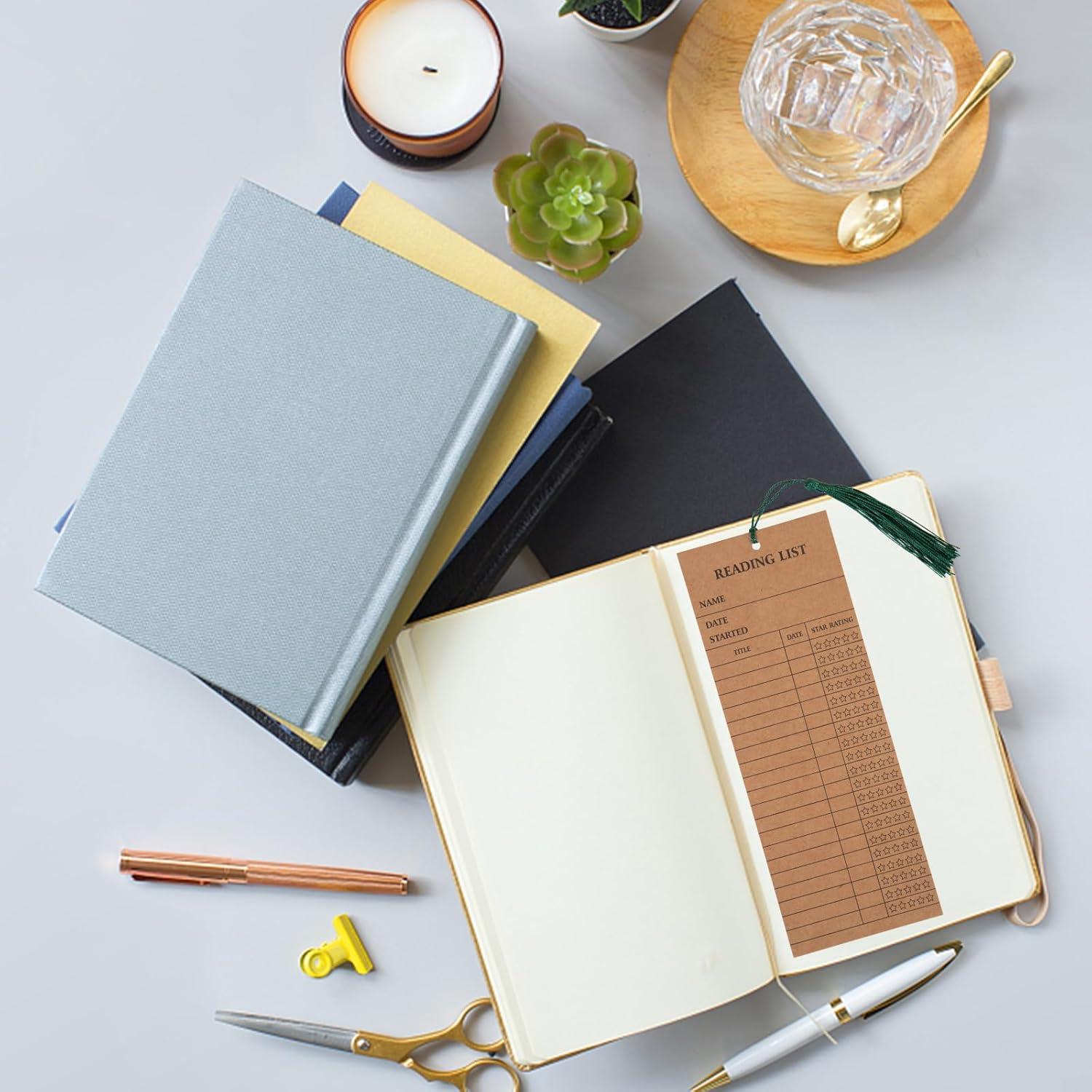 100 Marcadores de Lectura con Borlas Fuceury 7.6x20.3cm Marrón