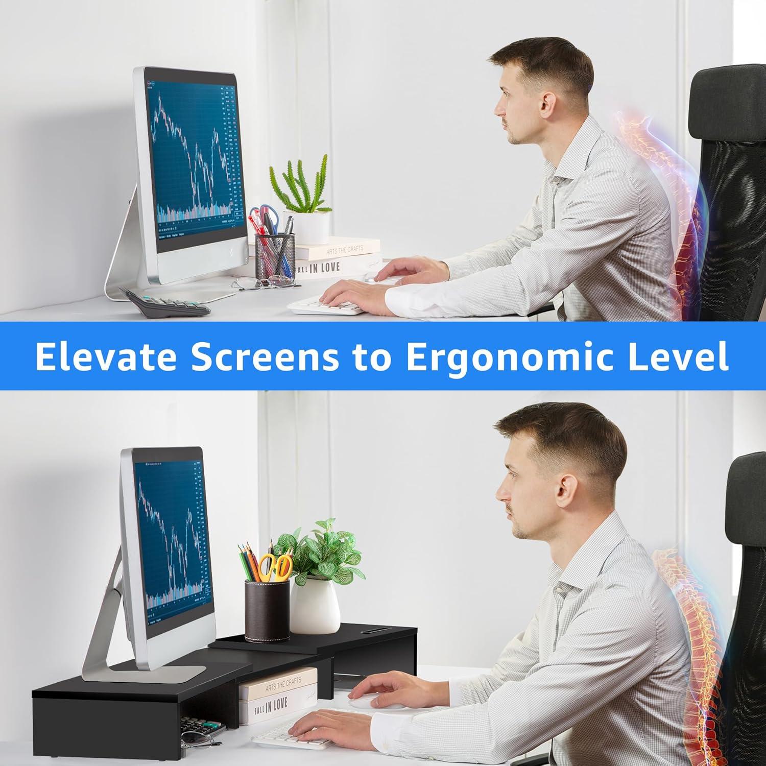 Soporte Doble para Monitor La Jaco Ajustable Negro 108 cm